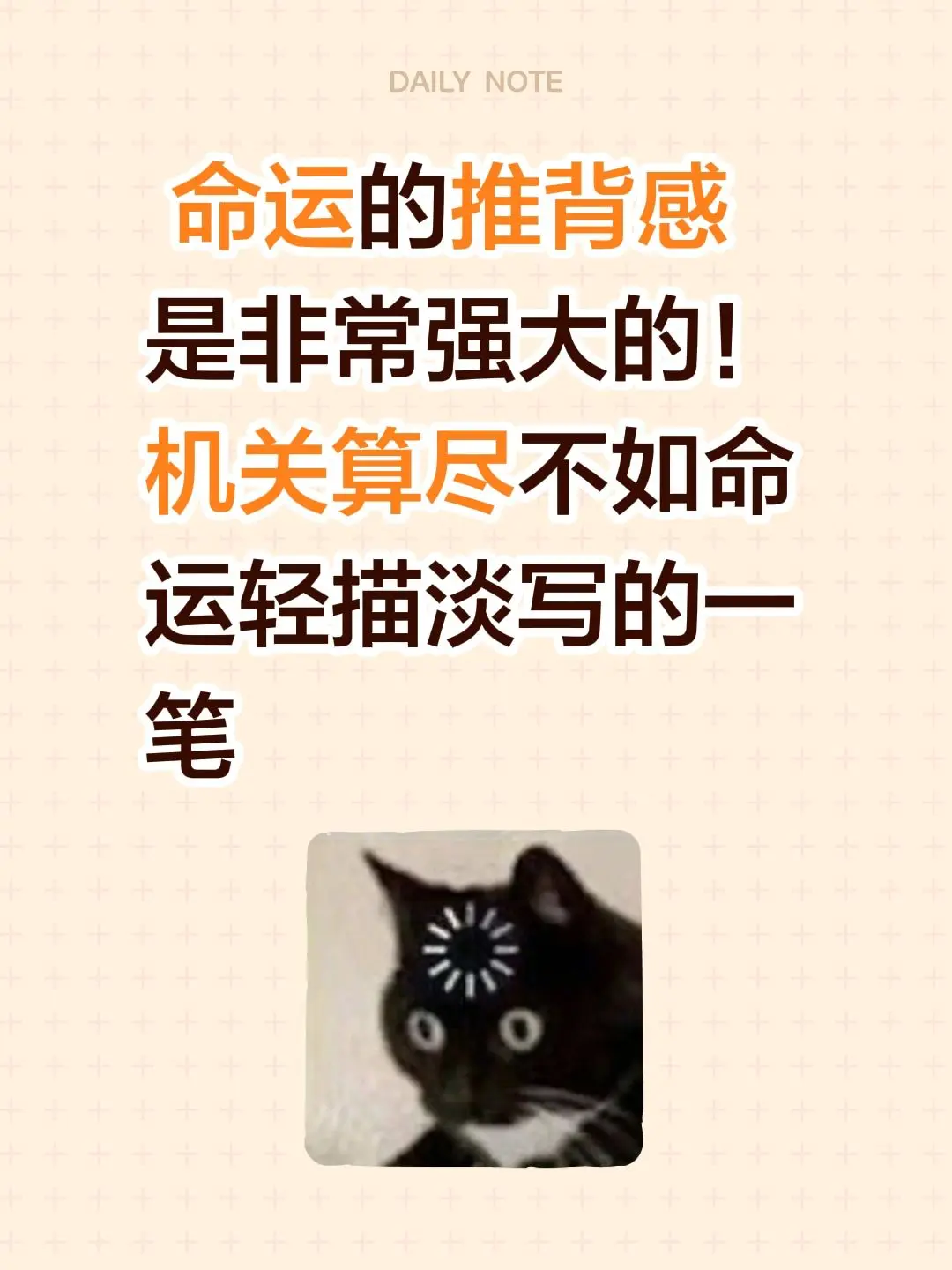 命运的推背感是非常强大的！机关算尽不如命运轻描淡写的一笔