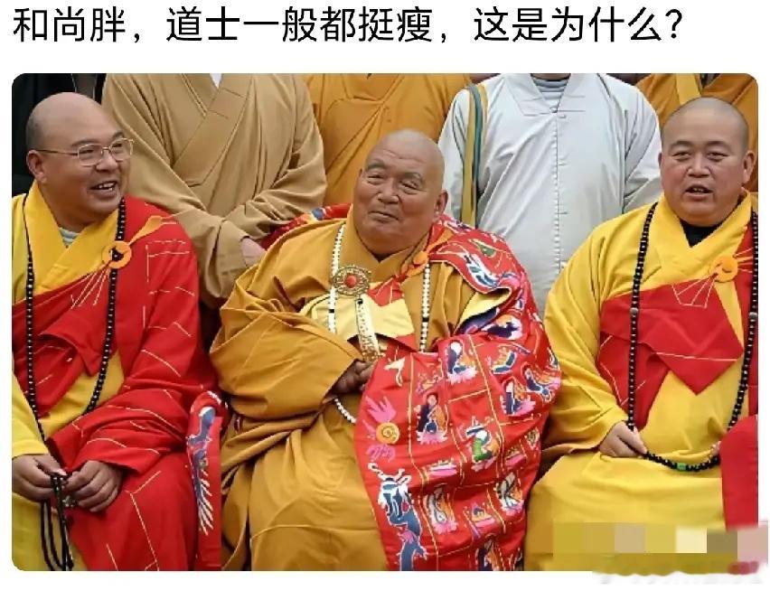 百思不得其解！和尚跟道士都是吃素食，为何和尚会这么胖？道士却很瘦？