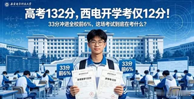 高考数学132分，西电开学考只得了12分！大学到底在考什么？
