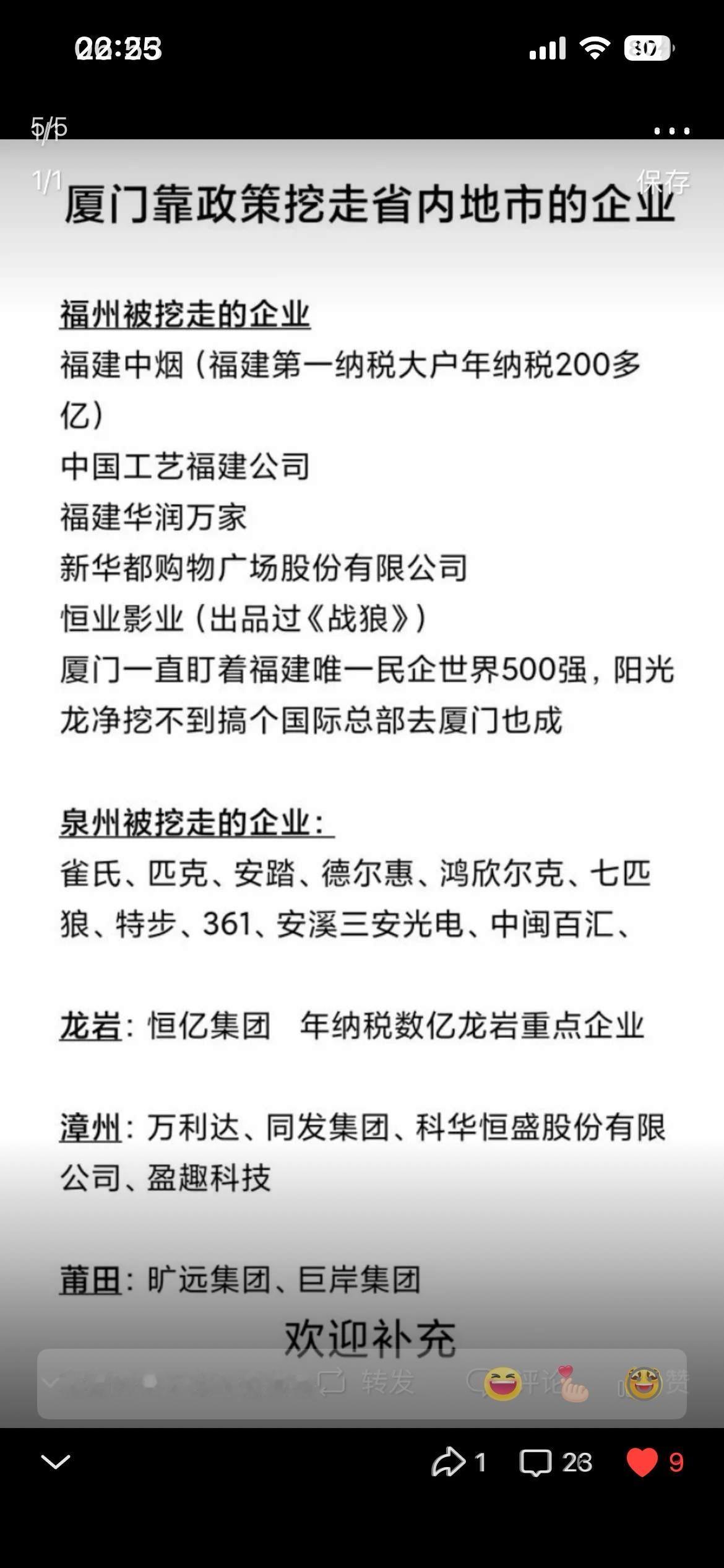 泉州，漳州 这么多企业，成就厦门。
            难怪 厦门增速，远高