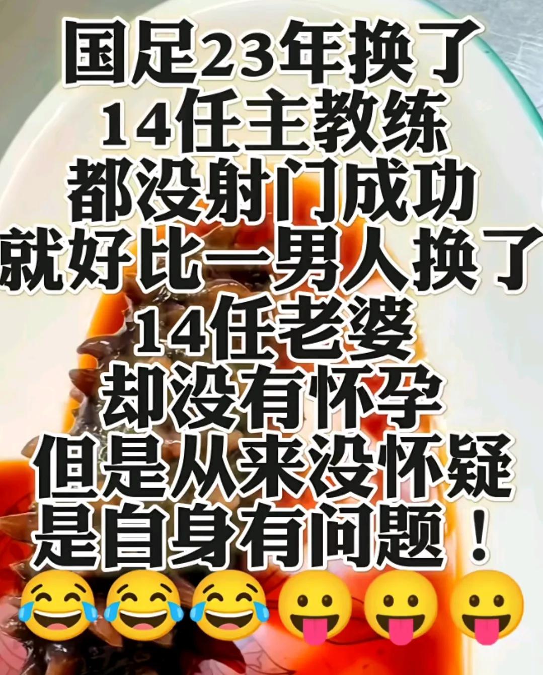 中国男足又双叒叕换主教练了!
有人说:中国男足自02韩日世界杯后至今23年间换了