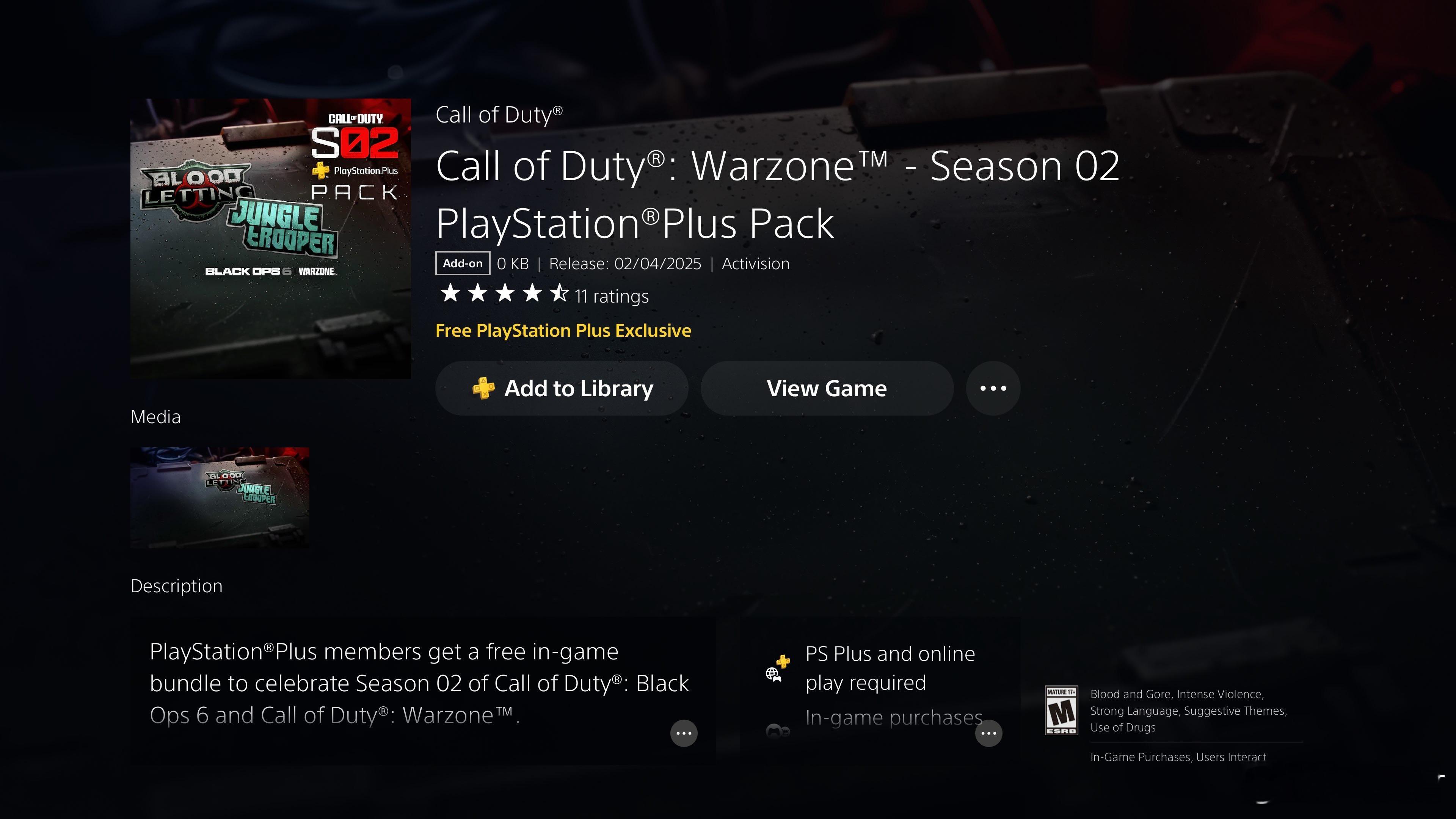 COD  Xbox  PlayStation Plus 玩家将获得《使命召唤：黑