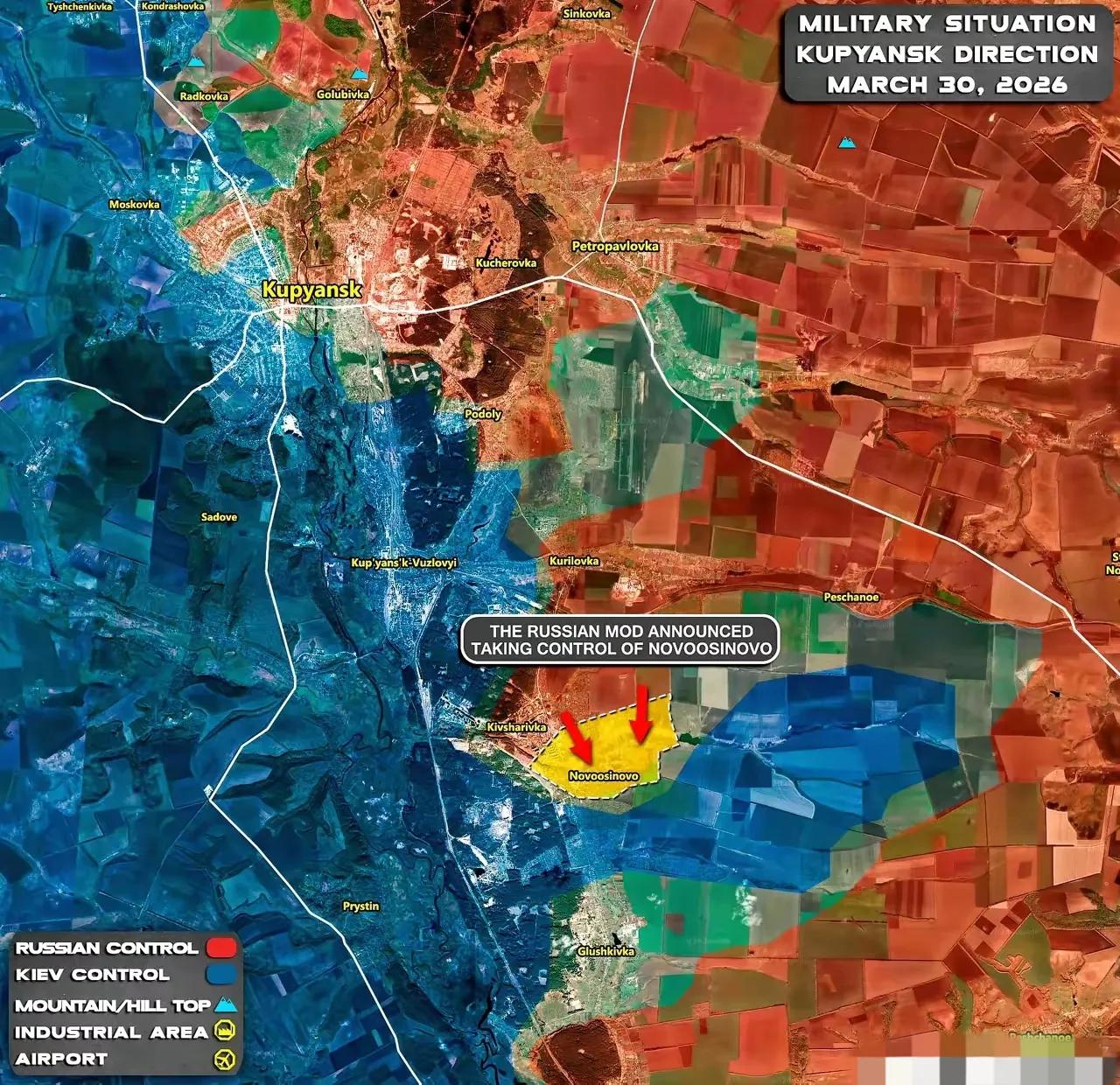 俄军西部集群奥斯基尔河以东持续推进，乌军被分割压缩陷入包围
 
俄军西部集群在奥