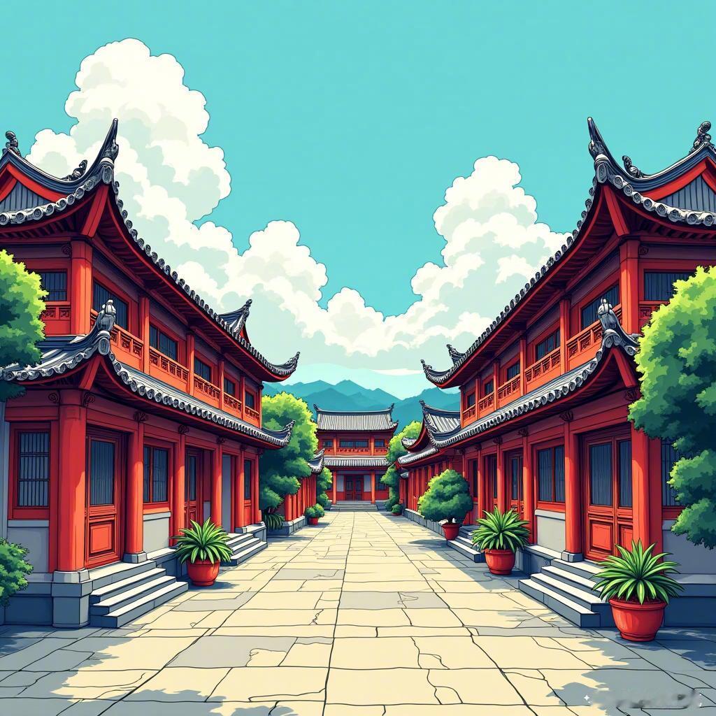 每一处古老的建筑，都是时光的馈赠🏯✨，在蓝天白云下，感受那份温暖和宁静。复古风