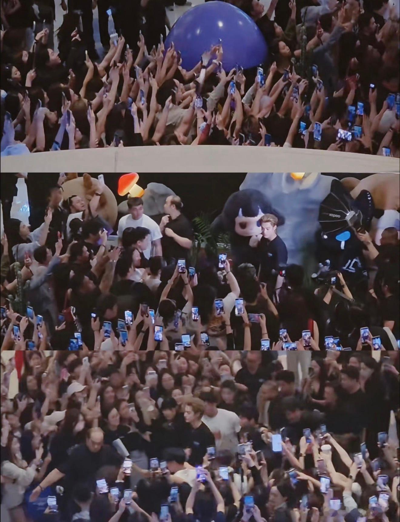 王鹤棣新加坡线下活动人气 王鹤棣在新加坡活动现场就是焦点中的焦点！条顺盘靓，颜值