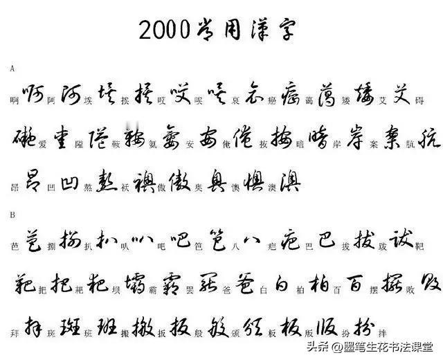 常用汉字草书写法2000字，每一个草书初学者都值得珍藏！
正版包邮《中国书法草书
