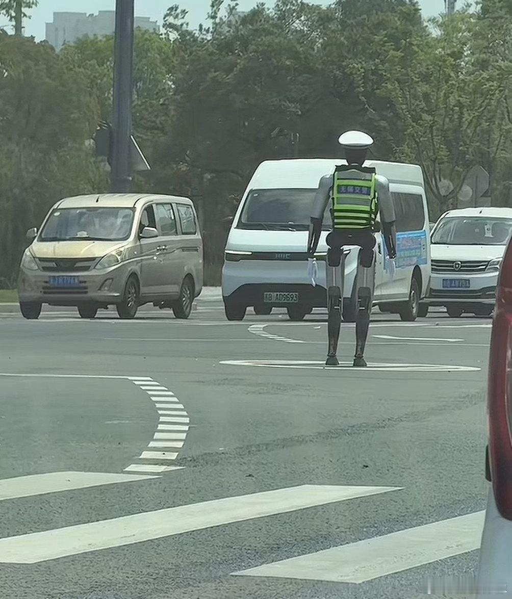 江苏在机器人的使用方面真的领先，这辅警的工作都被代替了