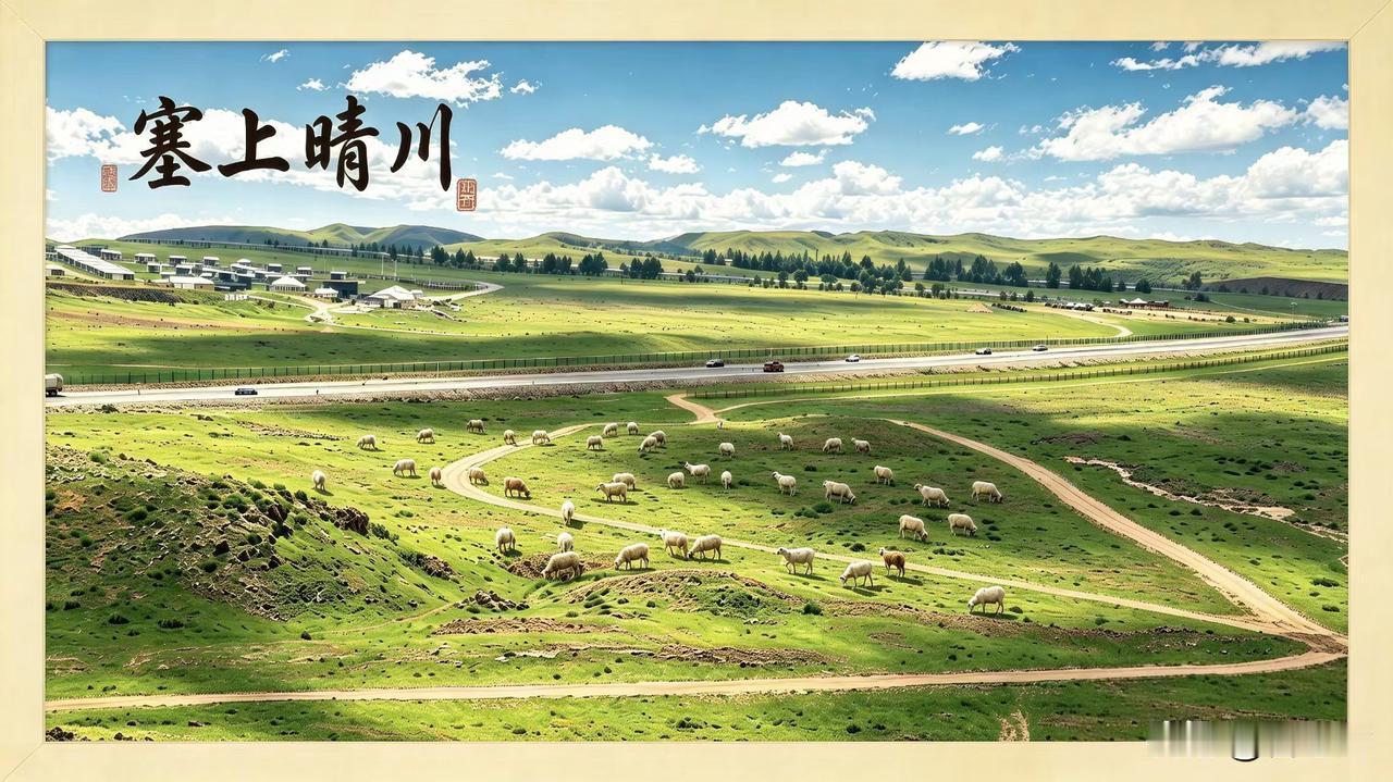 敕勒川，阴山下
天似穹庐，笼盖四野。
天苍苍，
野茫茫，
风吹草低见牛羊。