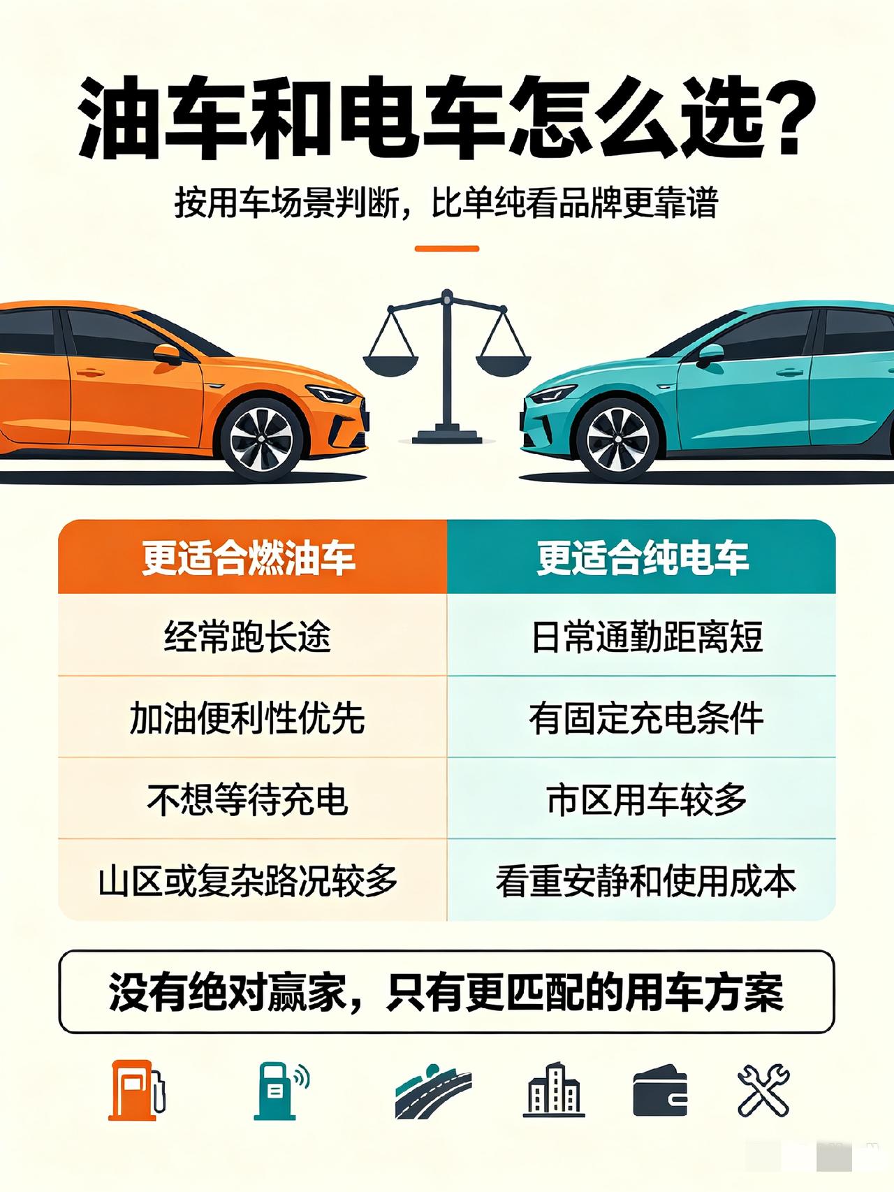 选择油车还是电车，看你的用车场景。