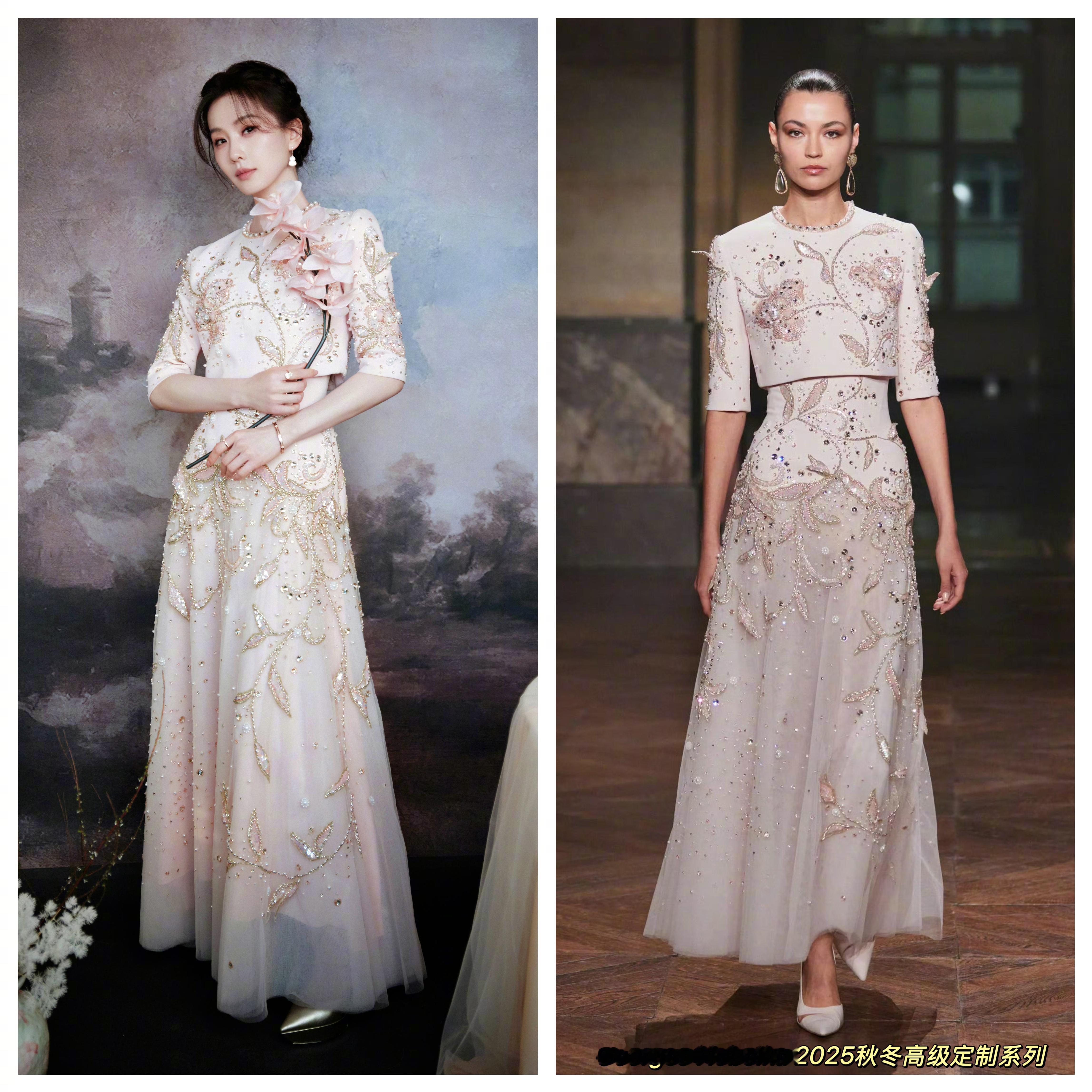 刘诗诗 今日品牌活动造型，身穿Georges Hobeika 25秋冬高定礼服，