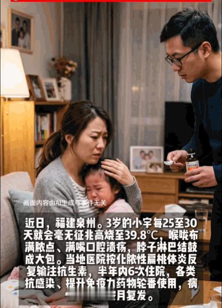 万万没想到！福建泉州，一3岁男童，每隔25-30天便准时高烧、喉咙化脓，被误诊为