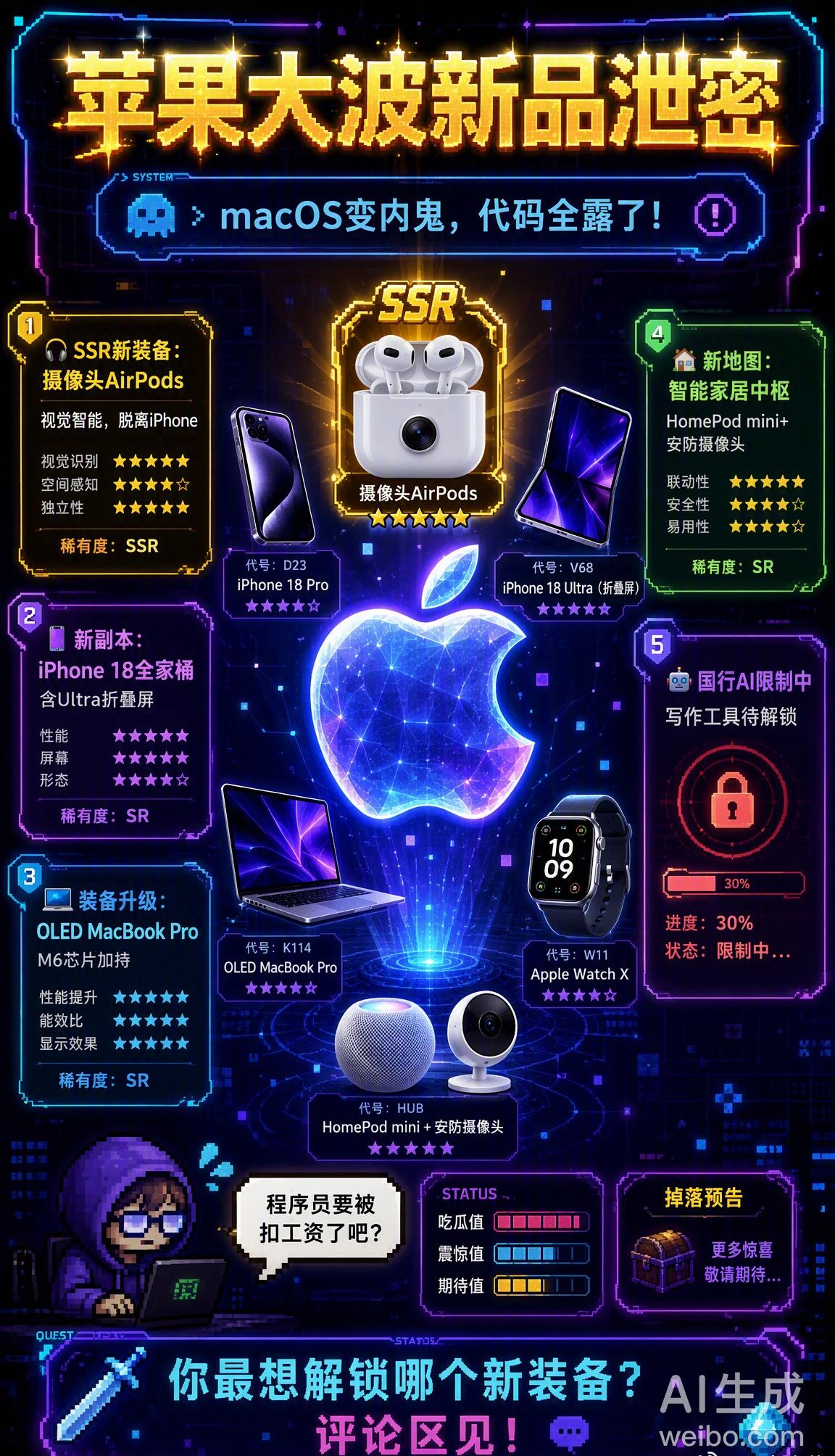 苹果又双叒叕“自家剧透”了！

今天凌晨苹果推送macOS新版本，结果开发者在系