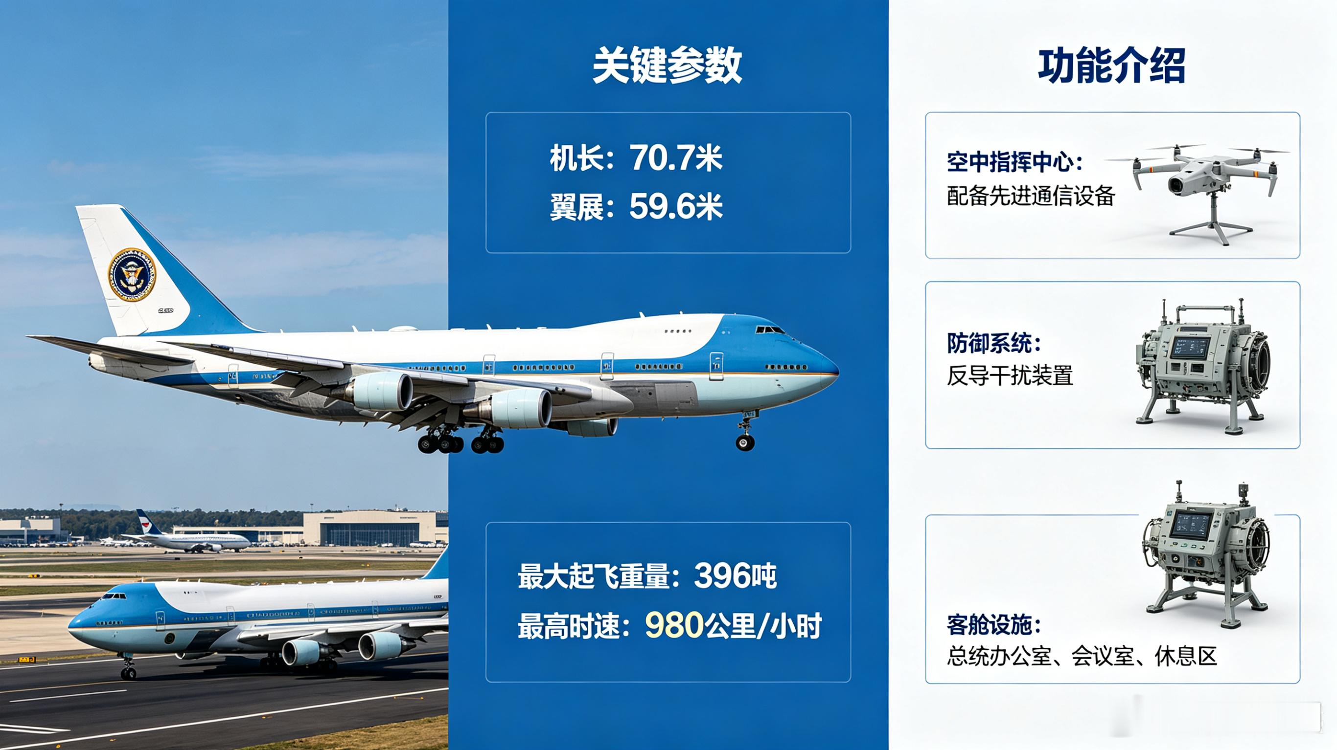 每天认识一件兵器空军一号 VC-25A 图文解析一、机型简介空军一号是美国总统专