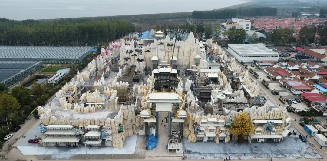 晒图笔记大赛青岛市城阳区棘洪滩街道东毛蟠桃园项目主体建设已基本完成，目前正进行装