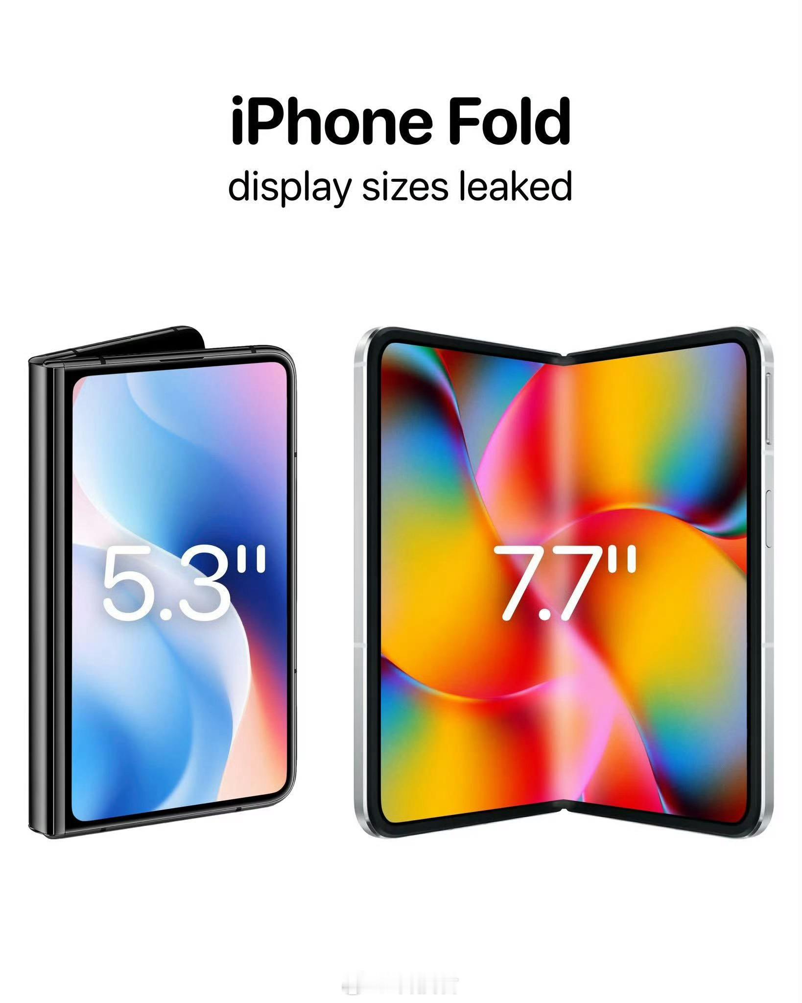 iPhoneFold设计细节曝光iPhone Fold 内屏宽大于高外屏约 5.