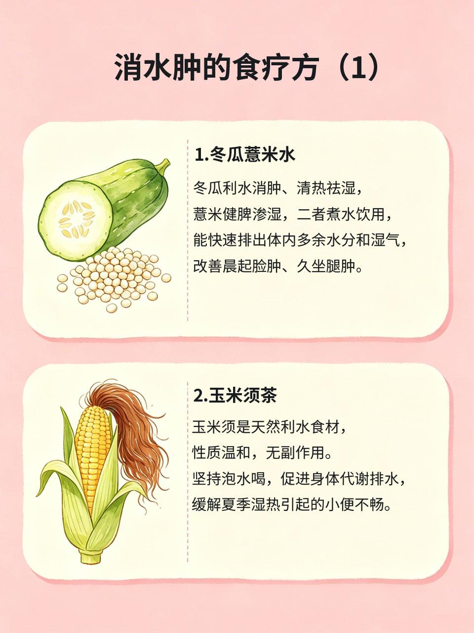 天热水肿不消？试试这4款食疗，消水肿超给力
夏季天气闷热潮湿，很多人久坐不动、喝