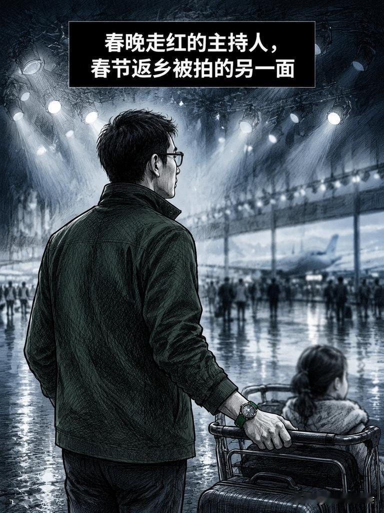 春晚走红的主持人，春节返乡被拍的另一面

他私下的真实状态，和荧幕上的模样简