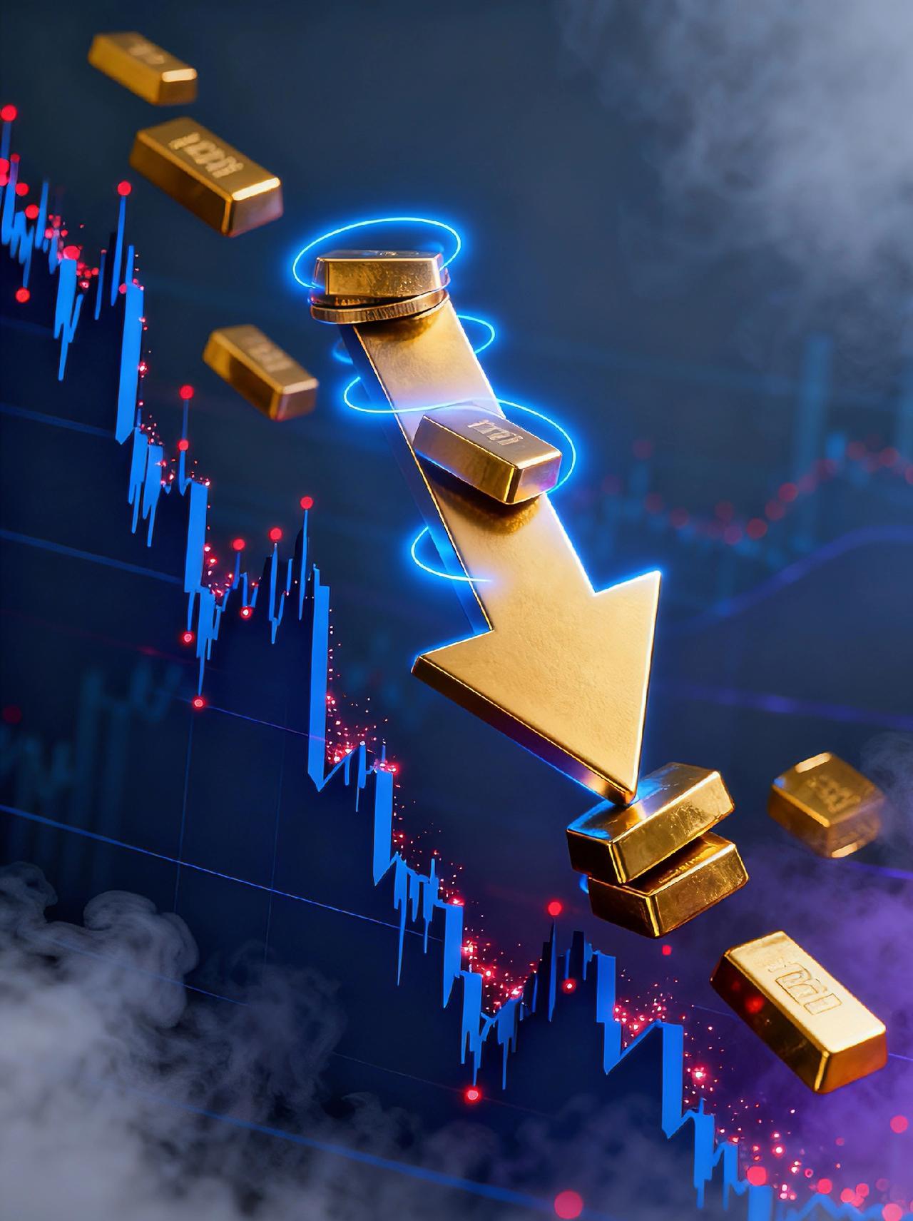 真是好景不长，
金价又掉了，
我二姨说她赔进去了一个宝马，
然后我的同事说她赔进