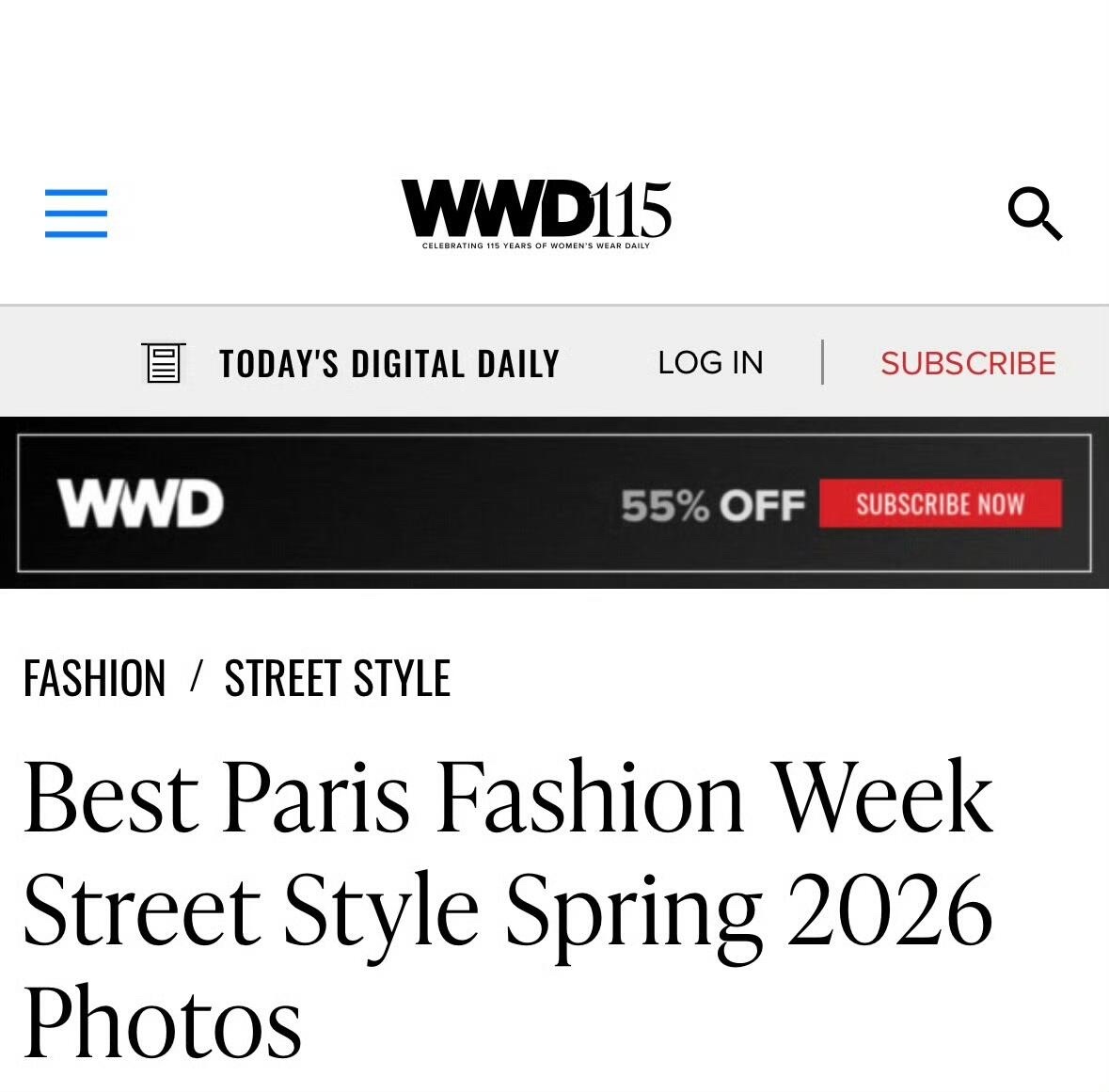 Wow！全球顶级时尚媒体WWD发布2026巴黎时装周最佳街拍，邓为和粉丝被收录其