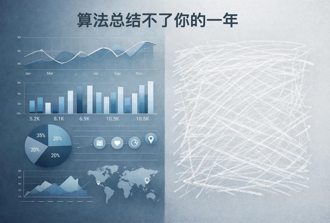 近日，各类平台的“年度总结”开始密集出现，但有一个容易被忽略的前提：你看到的这一