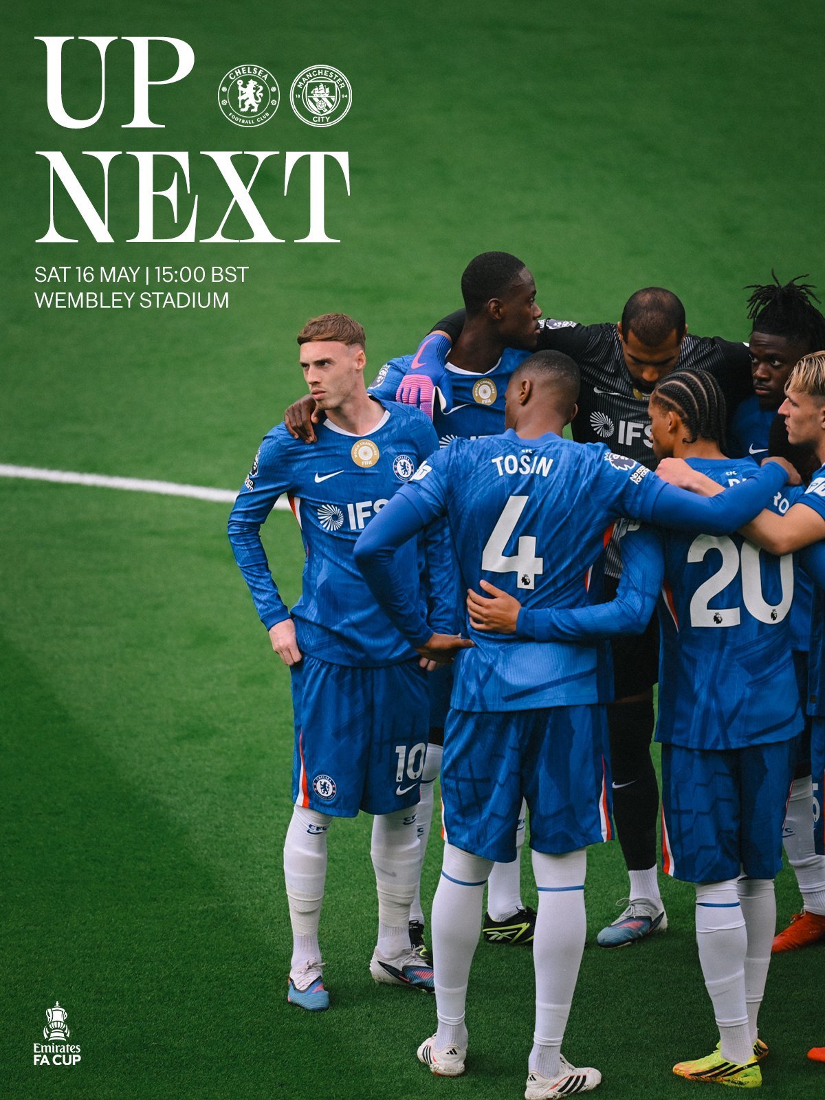 切尔西官X：Up next: The FA Cup final! 🏆切尔西英超