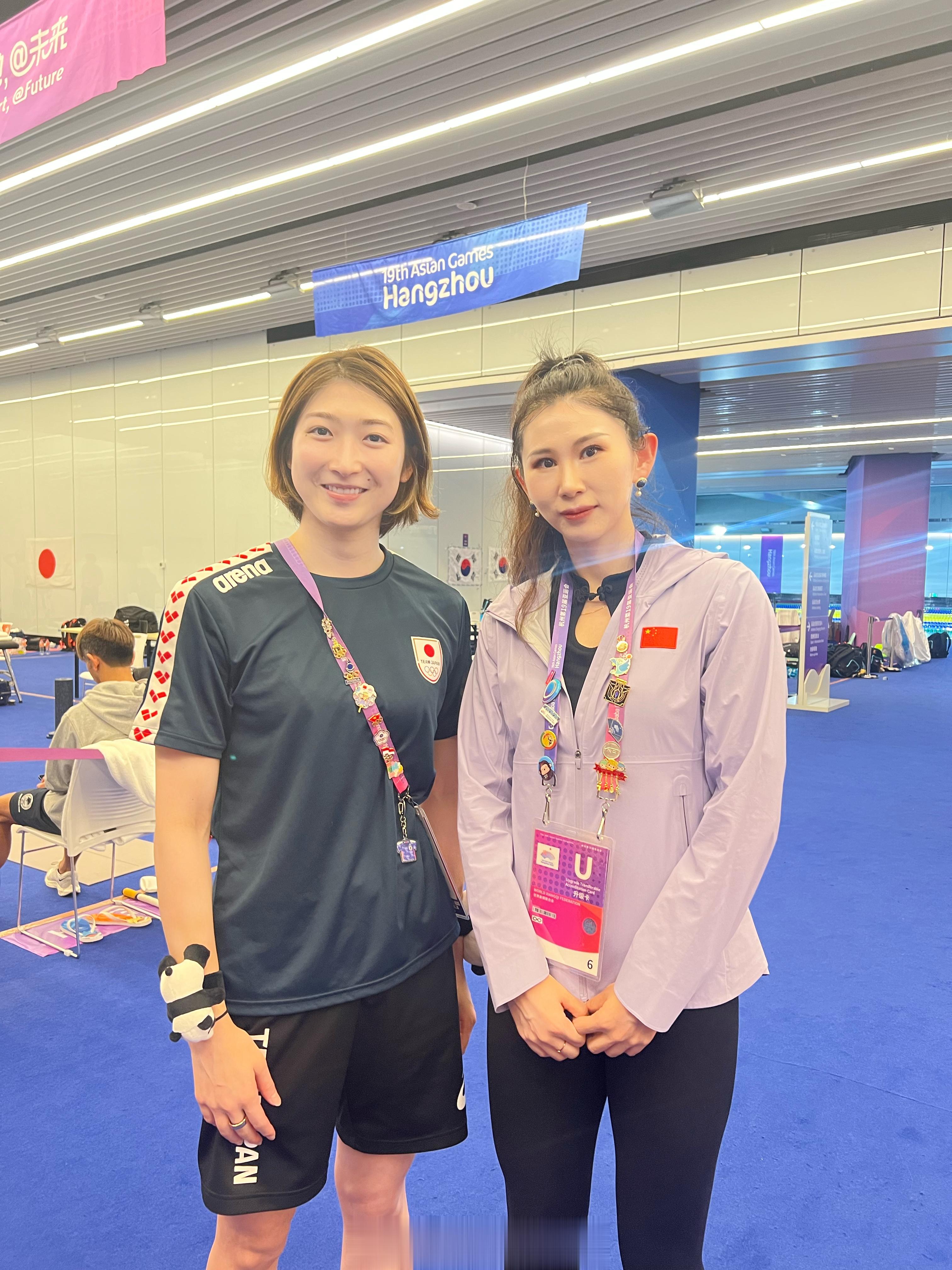 #杭州亚运会##杭州2022年亚运会[超话]# 中秋节恰逢杭州亚运会游泳收官日～
