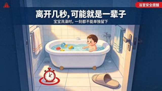 心痛！宝妈给2岁娃洗澡，离开几秒取浴巾，却再也没能给宝宝披上