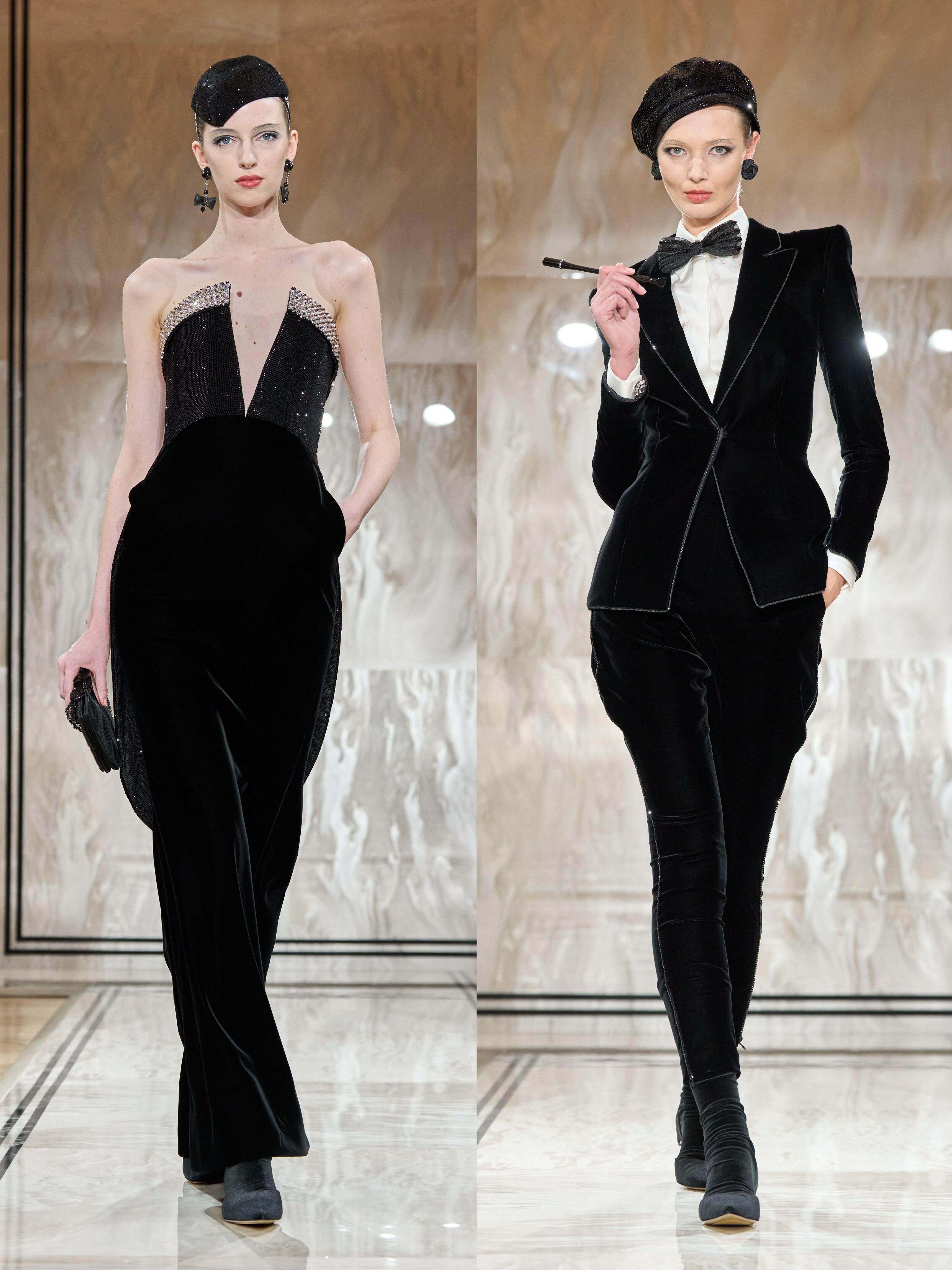 Armani Privé 2025秋冬高定🖤五彩斑斓的黑阿玛尼太绝了，把黑色玩