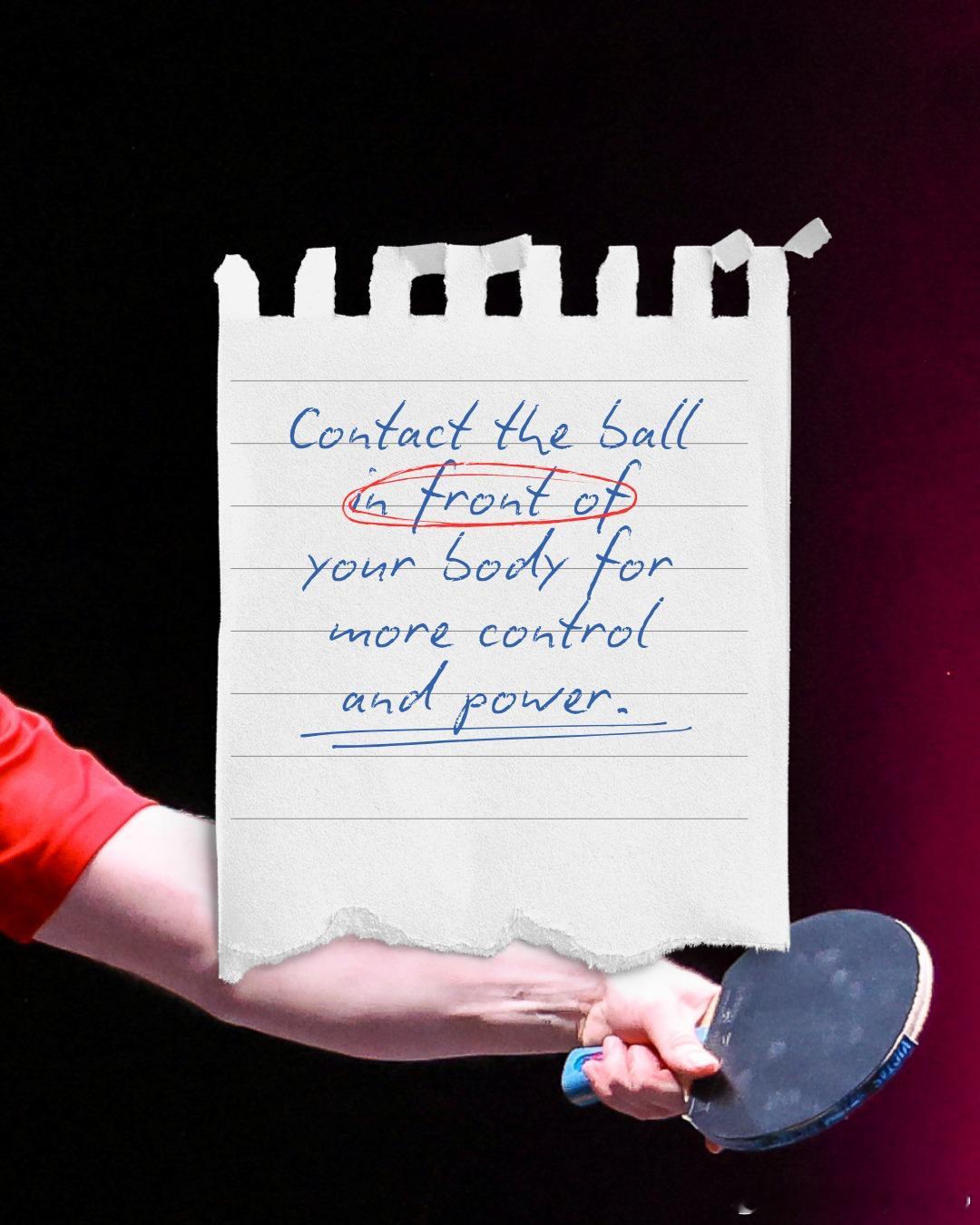 杜达的比赛笔记 📝正手提升小贴士 1. 与球台保持足够距离为挥拍留出充分空间。