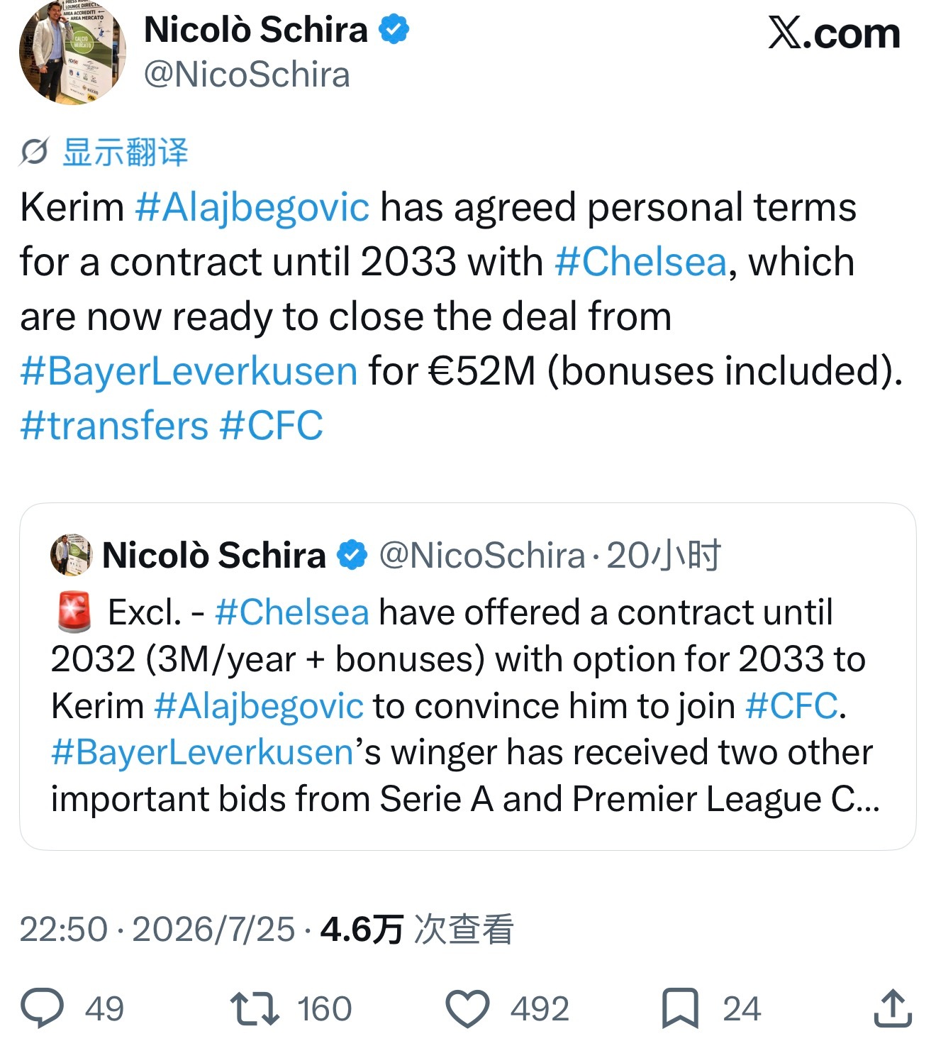 斯基拉 你是要疯么？5200万 都被你说出来了切尔西英超