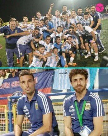⚪️2018：当时效力博卡的巴列尔迪和阿根廷U20🇦🇷在斯卡洛尼和艾马尔率领
