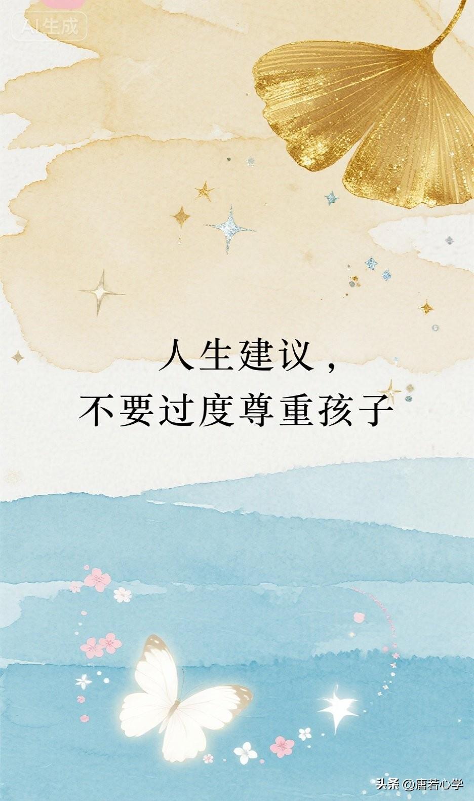 人生建议，不要过度尊重孩子

《颜氏家训》有言：“父子之严，不可以狎；骨肉之爱，