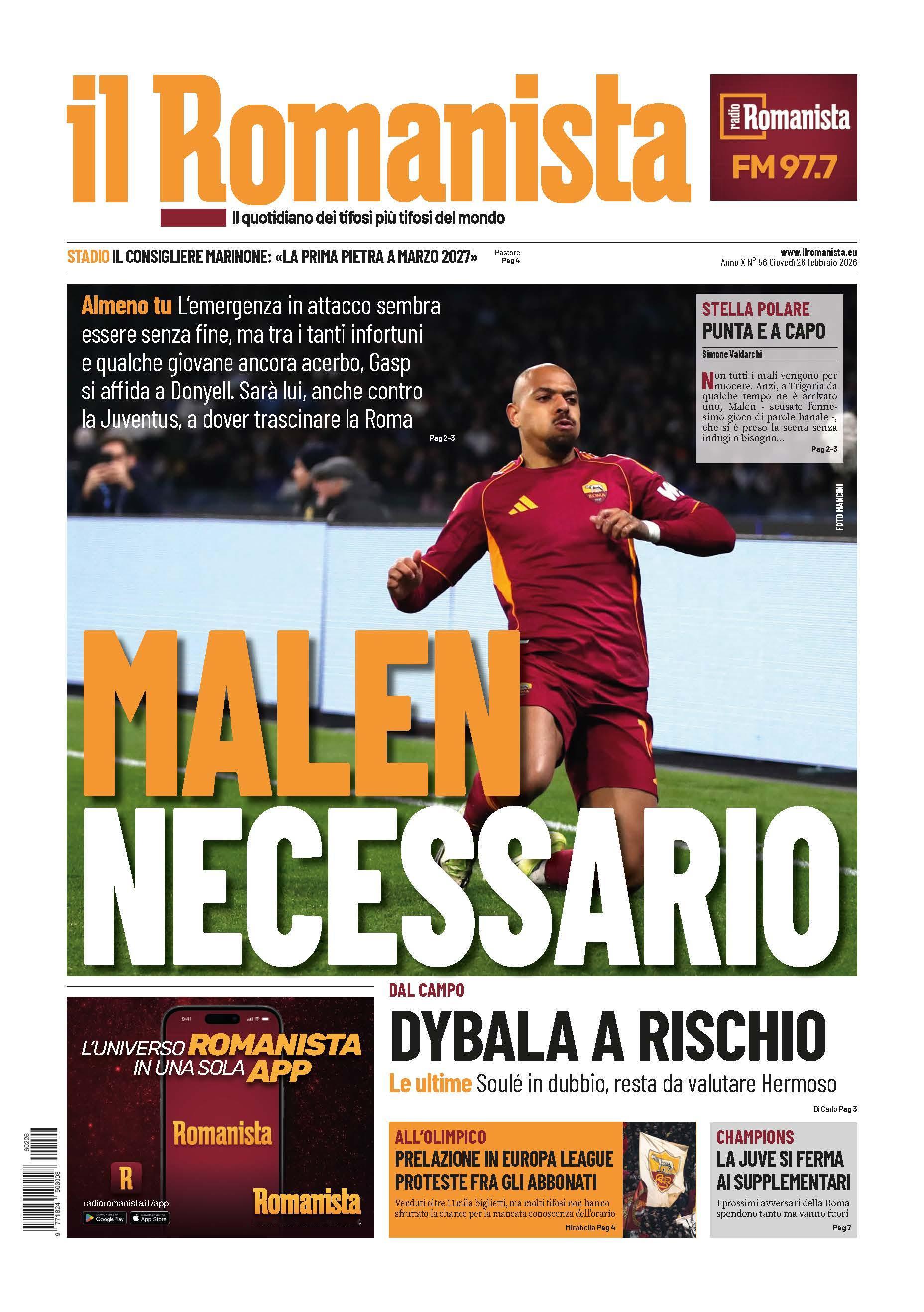 罗马人报Di Carlo：随着比赛时间临近，迪巴拉和苏莱出战尤文的可能性正在变小