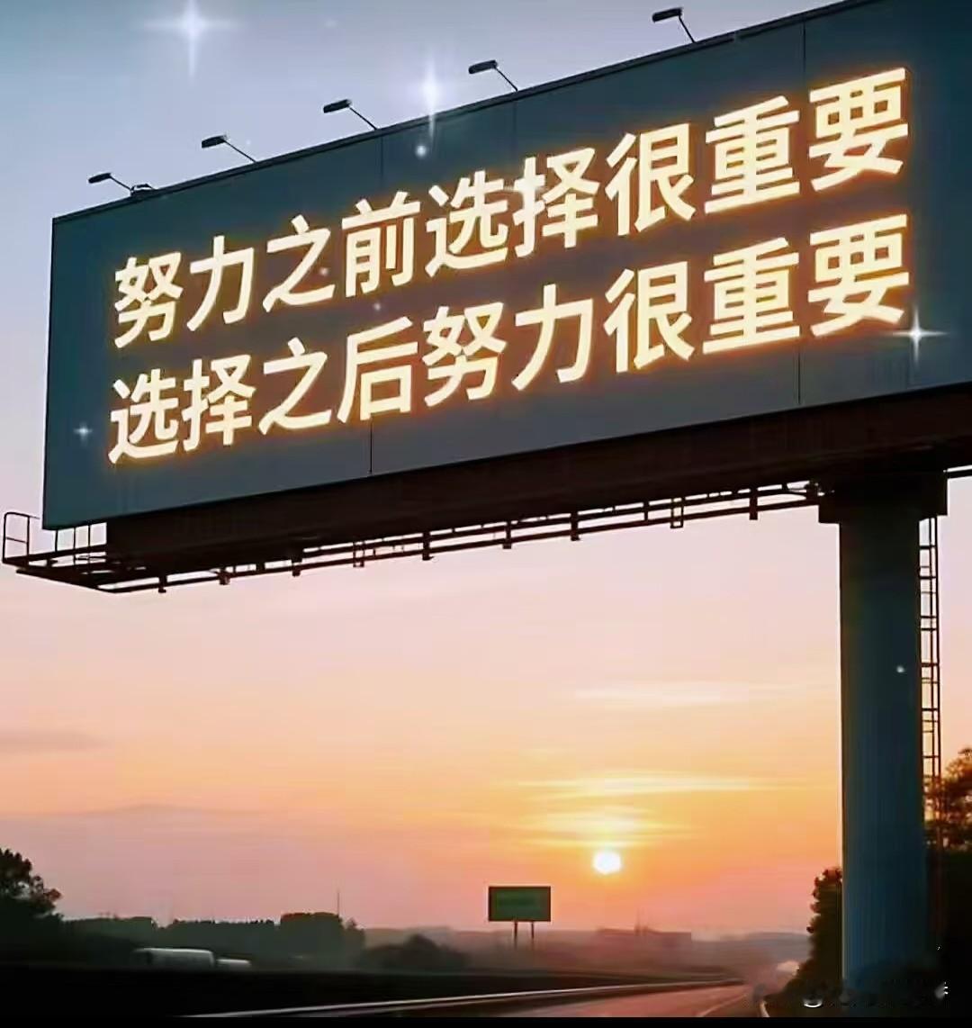 很多人总纠结，到底是选择重要，还是努力重要。其实二者不能拆开来看。选对方向，不肯