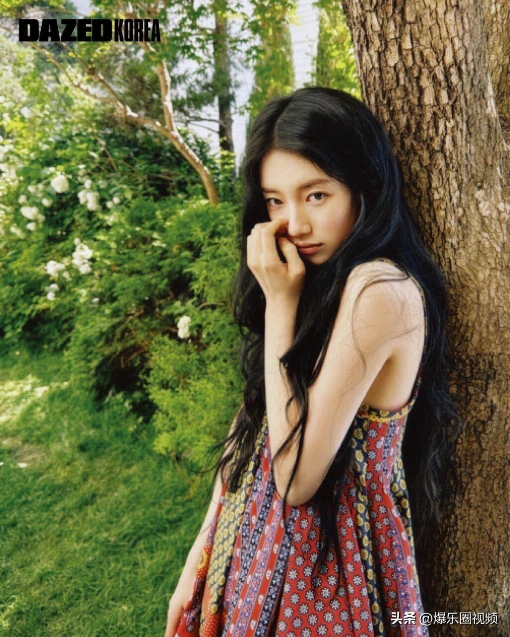 ❤️裴秀智解锁DAZED KOREA七月刊大片，夏日庭院胶片氛围感直接拉满！黑长