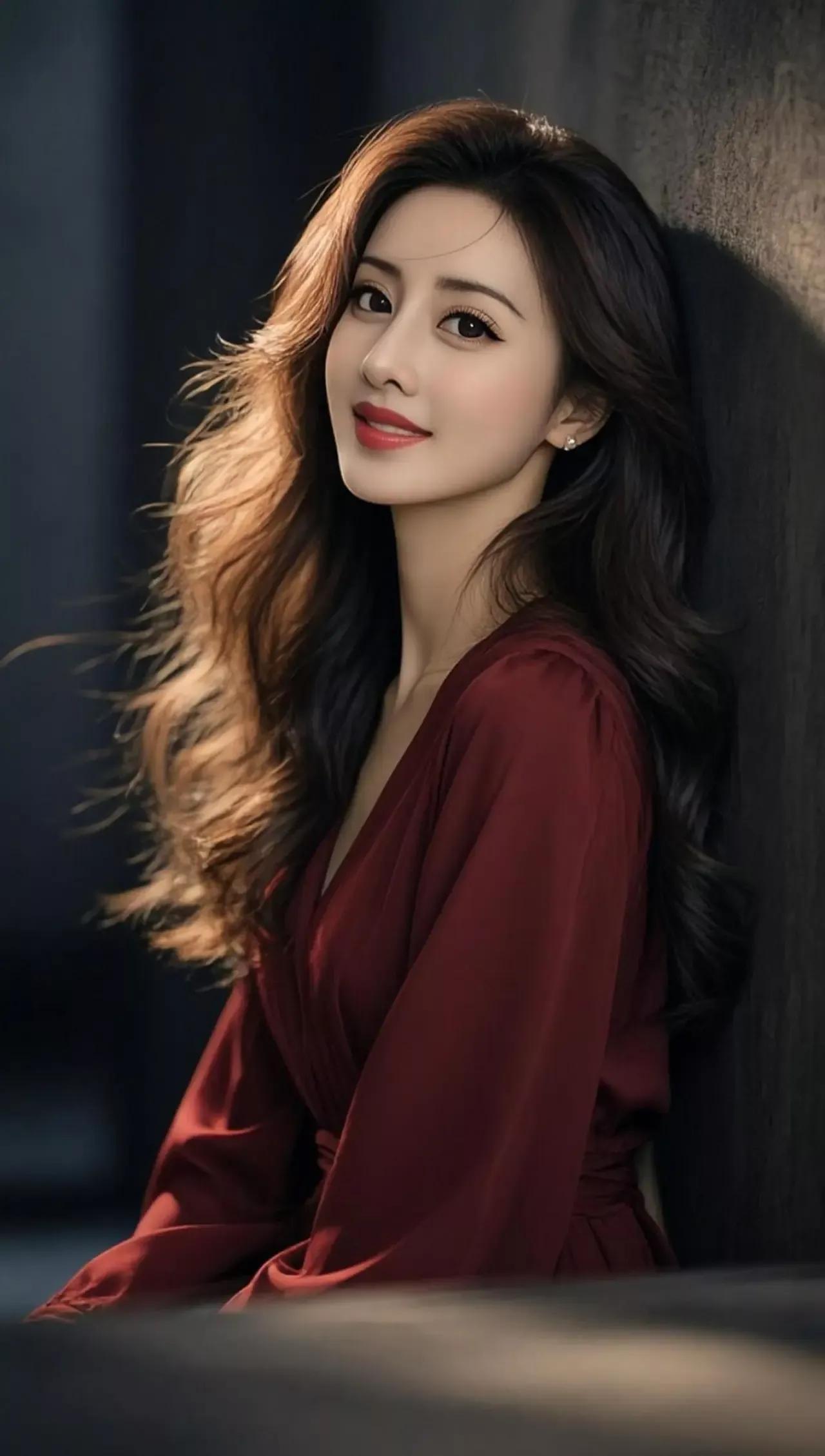 优雅红衣女子，风姿绰约，韵味十足。古韵红衣女神 古典红裙佳人 红衣古风少女 红衣