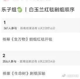 曝白玉兰红毯顺序藏海传应该红毯压轴吧，毕竟是2025年最爆的剧了，扑街山偶又开绿