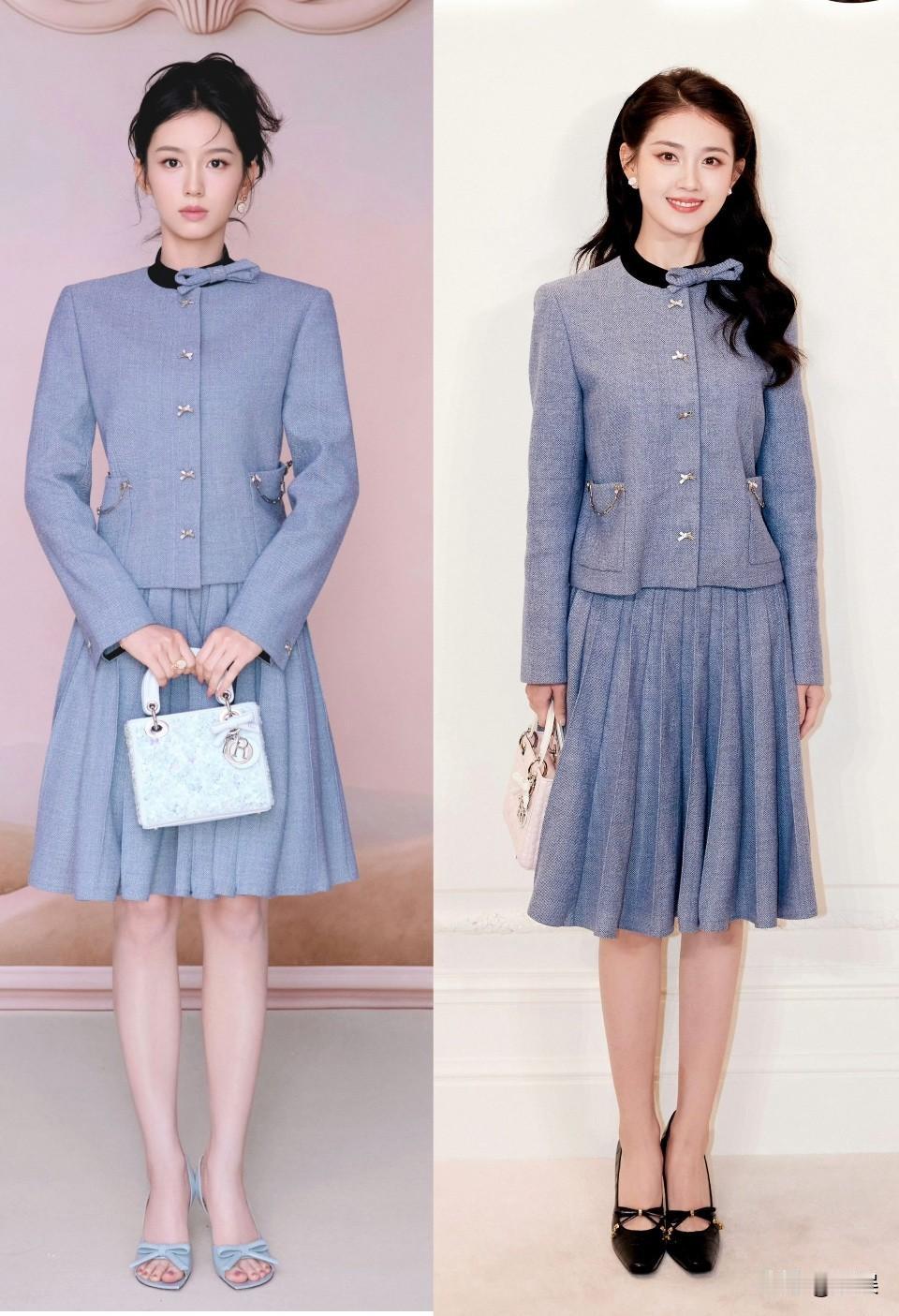 周也、郭宇欣同穿Dior 26春夏系列！感觉周也那套质感更好，一样的衣服不知道为