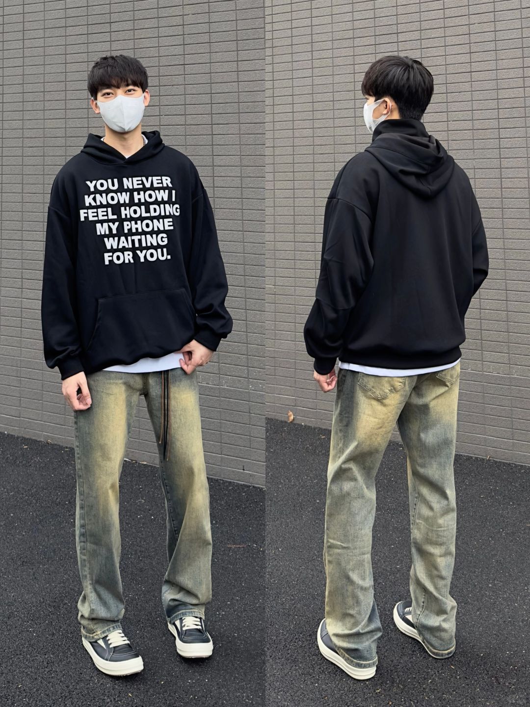 黑皮男生一定要试试黄泥牛仔裤