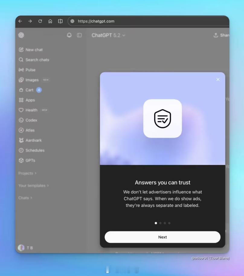 OpenAI 已准备好在 ChatGPT 中推出广告，终究还是要赚钱的嘛