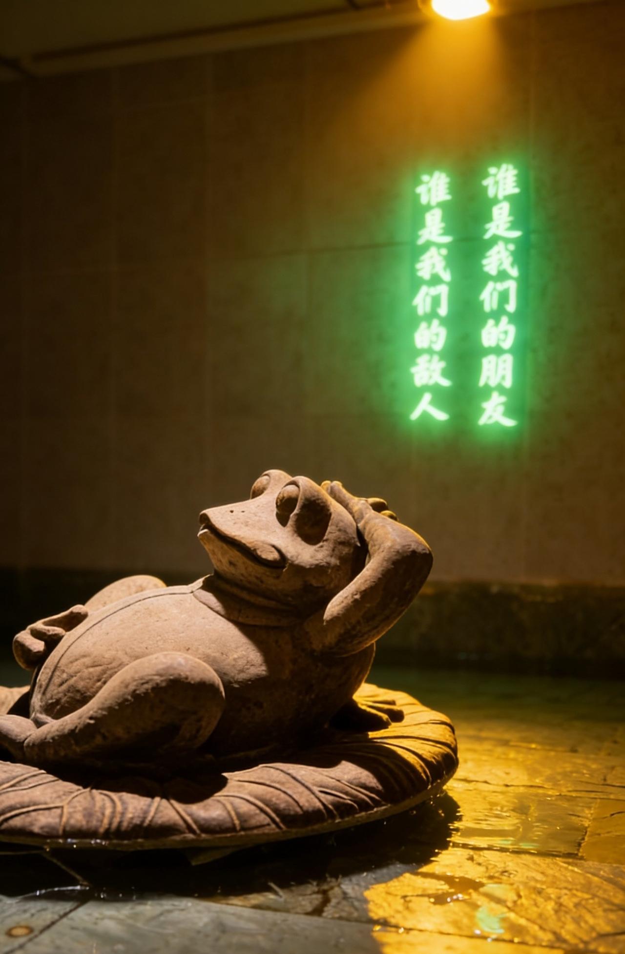 滨江路必打卡！巨型青蛙雕塑萌翻全网
📍广州 惠食佳(滨江大公馆店)-青蛙雕塑