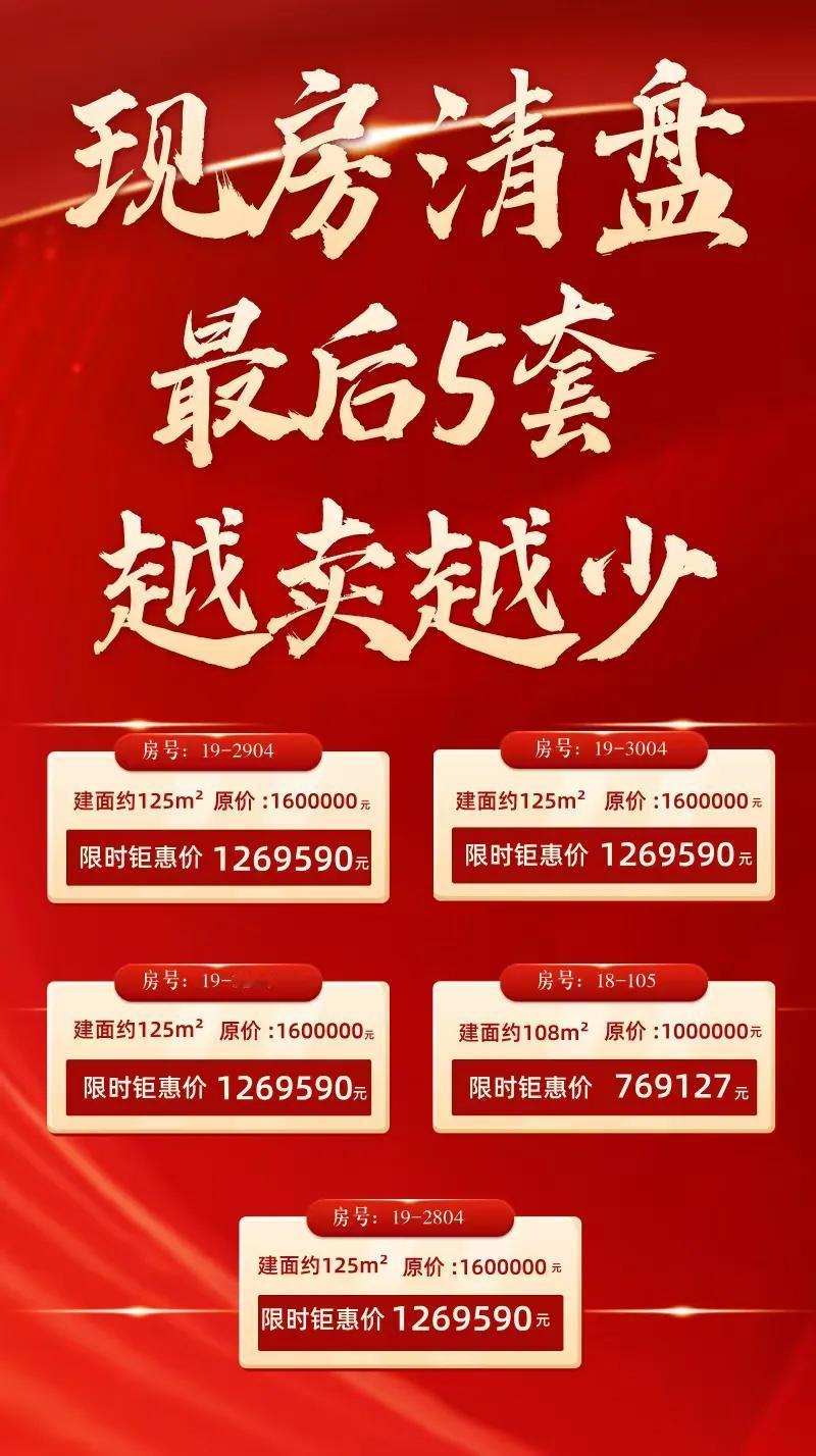西站央企现房清盘‼️最后5套‼️越卖越少