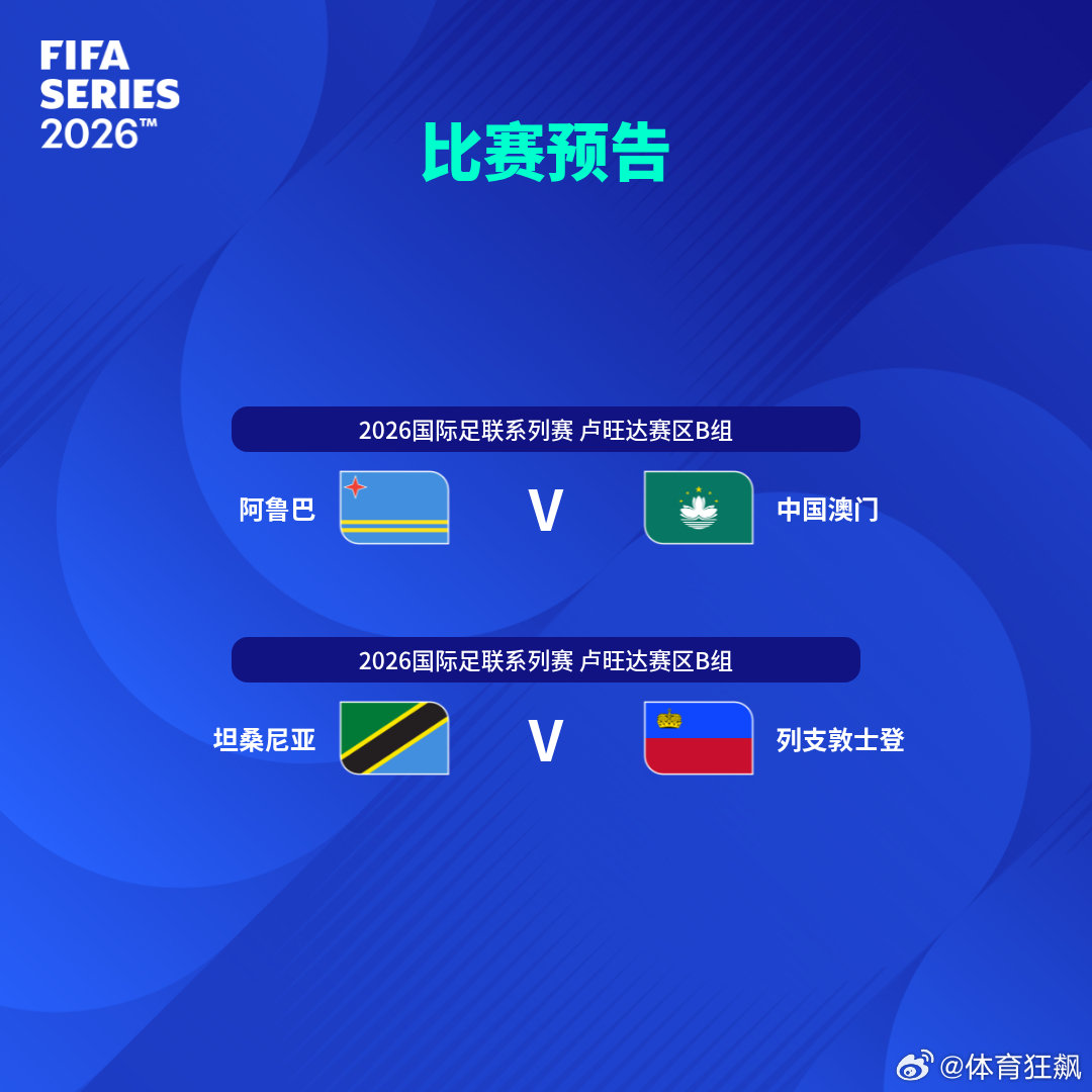 2026国际足联系列赛比赛预告👇🗓️3月26日阿鲁巴🆚中国澳门坦桑尼亚🆚
