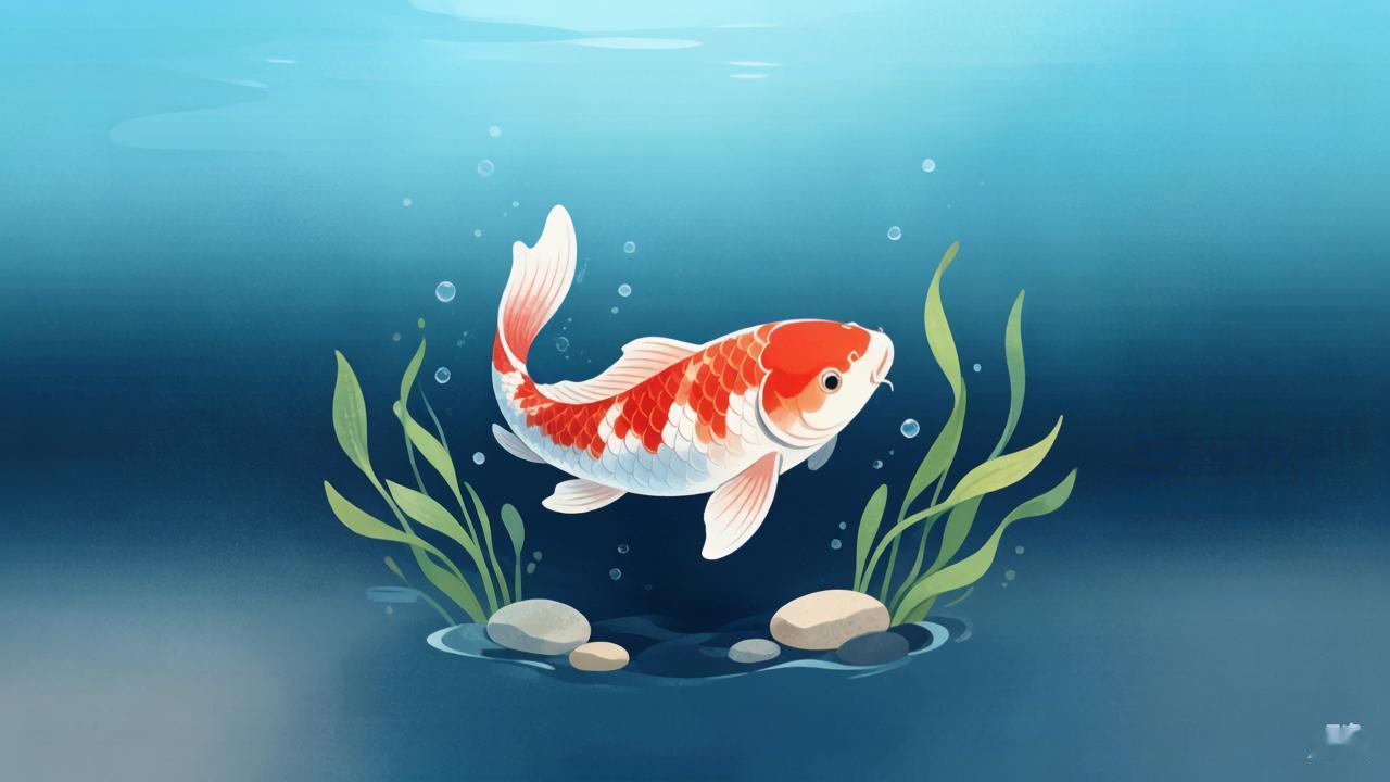 锦鲤游水..