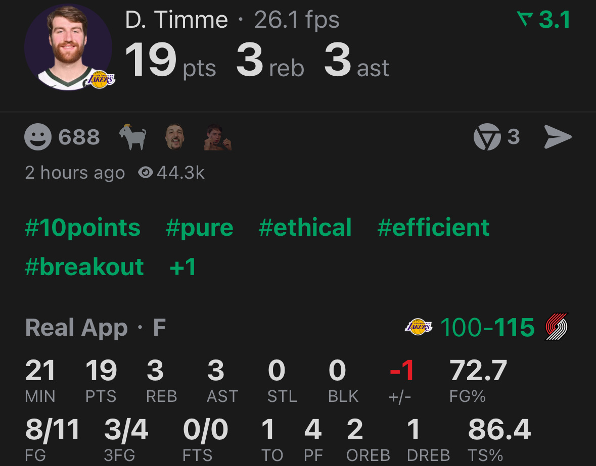 上赛季最后几场在你网场均12+7的大腿湖人vs开拓者NBA