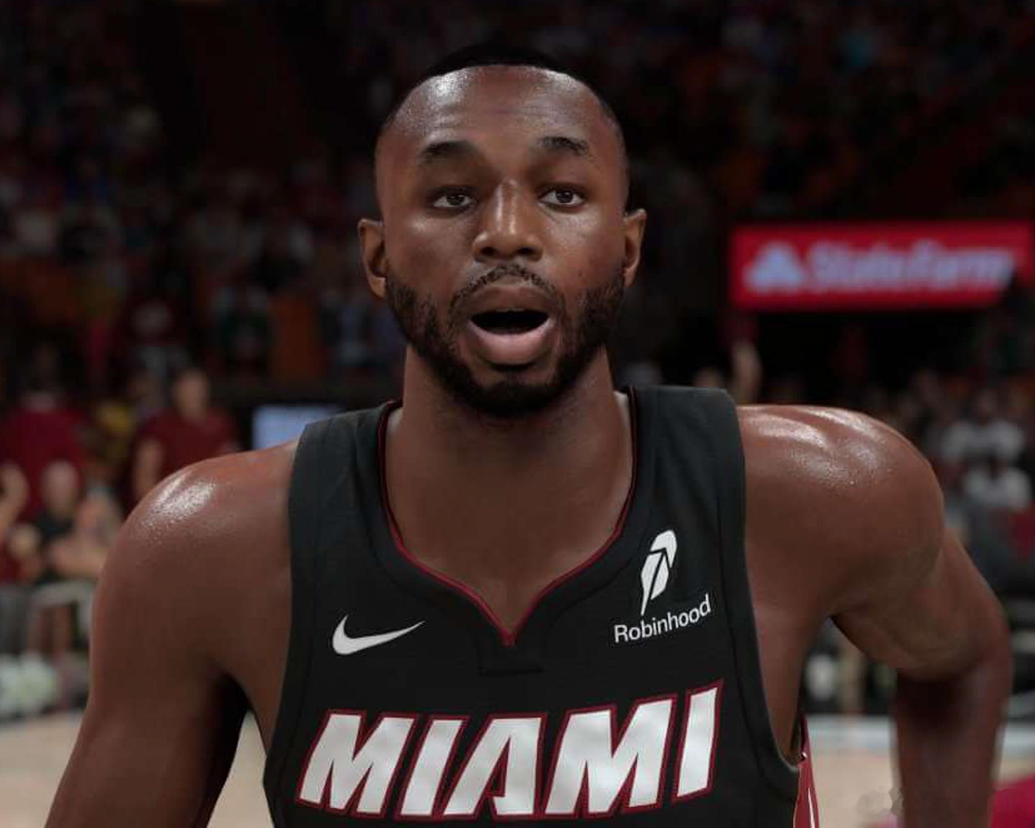 2K27中热火球员的面部表情，嘴哥还是憨憨的😆nba迈阿密热火[超话] ​​​