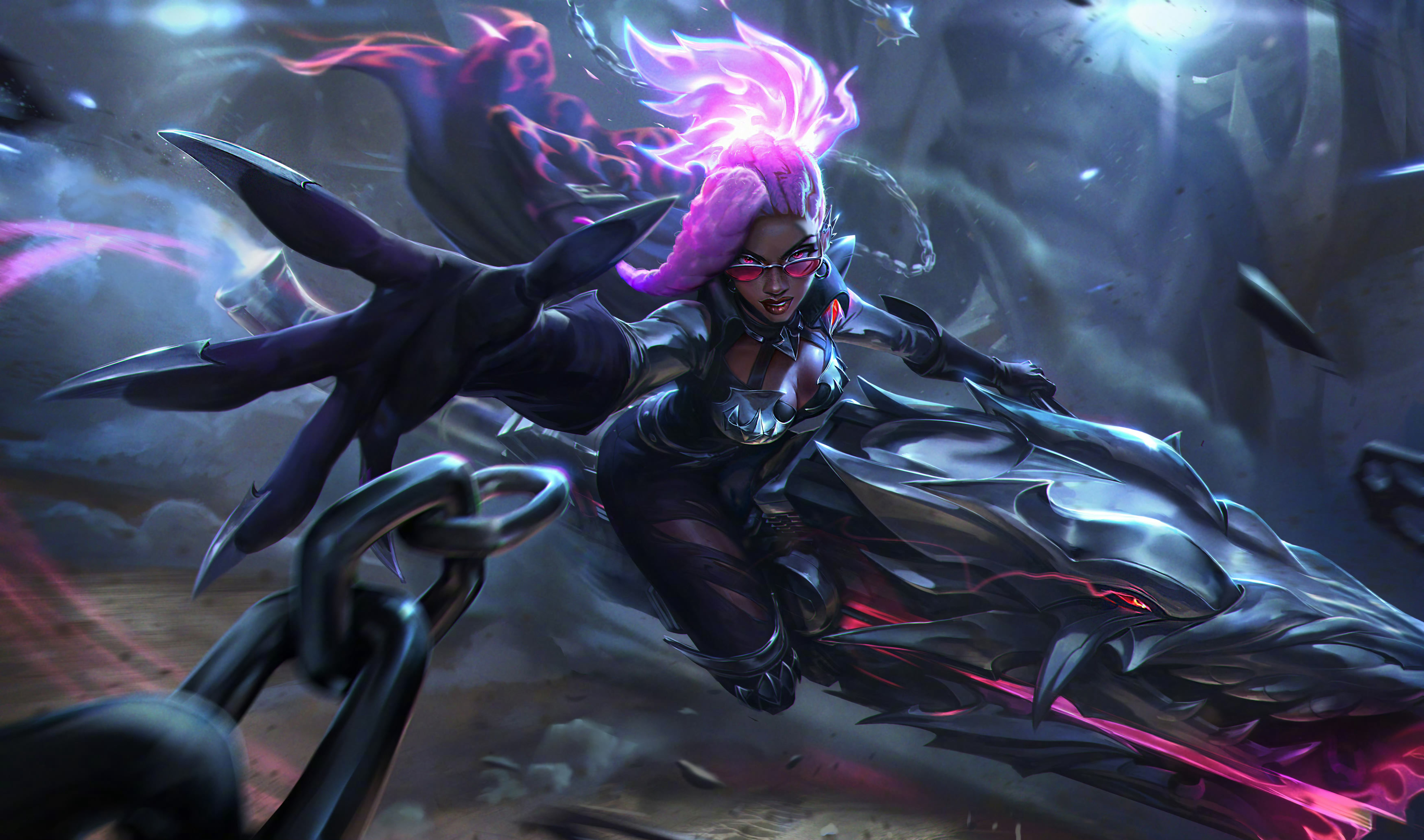 26.6版本LOL新皮肤机甲猎犬原画英雄联盟机甲猎犬皮肤