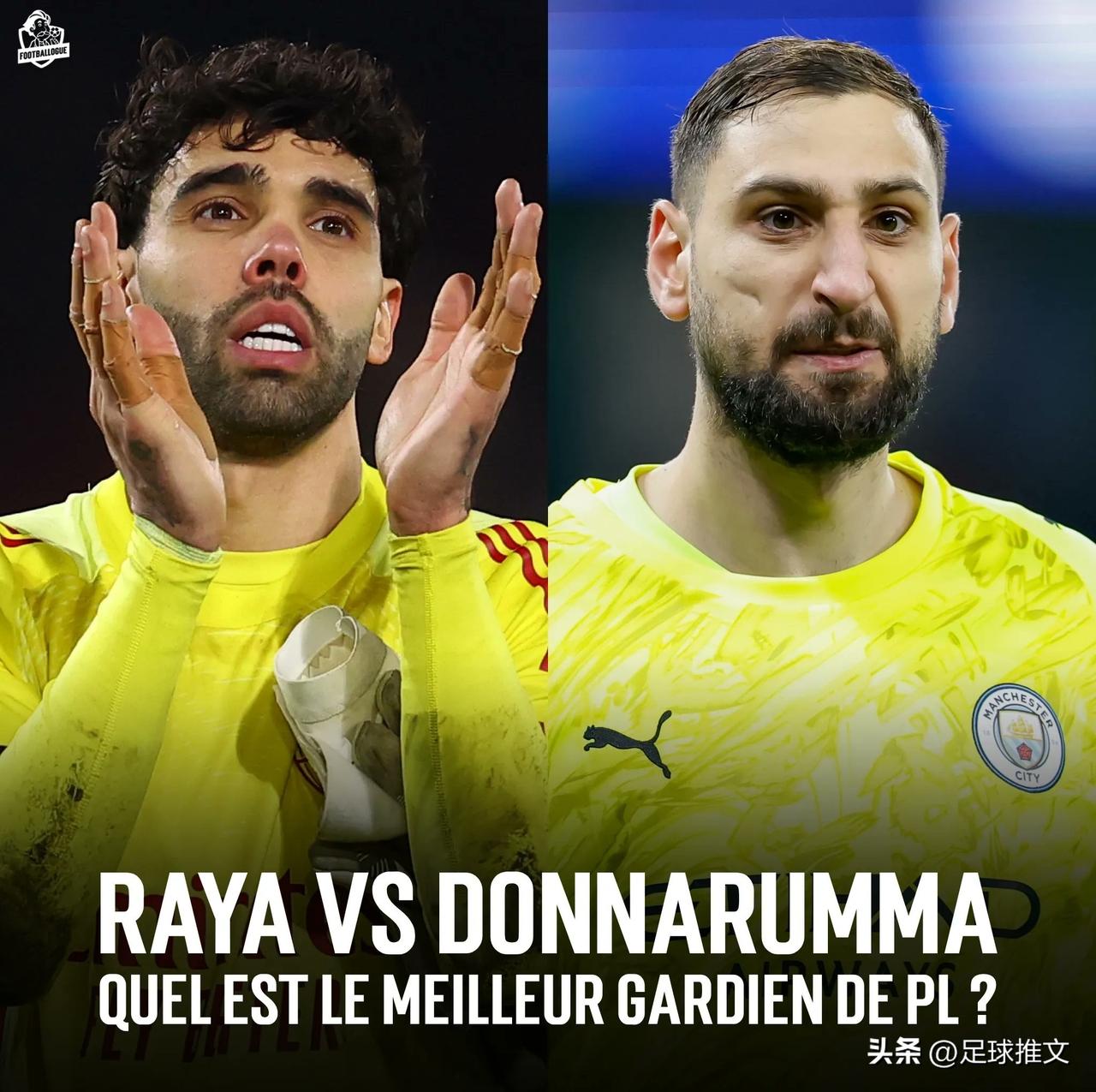 英超最佳门将之争：大卫拉亚 vs  多纳鲁马 ？

两位门将本赛季的数据对比：