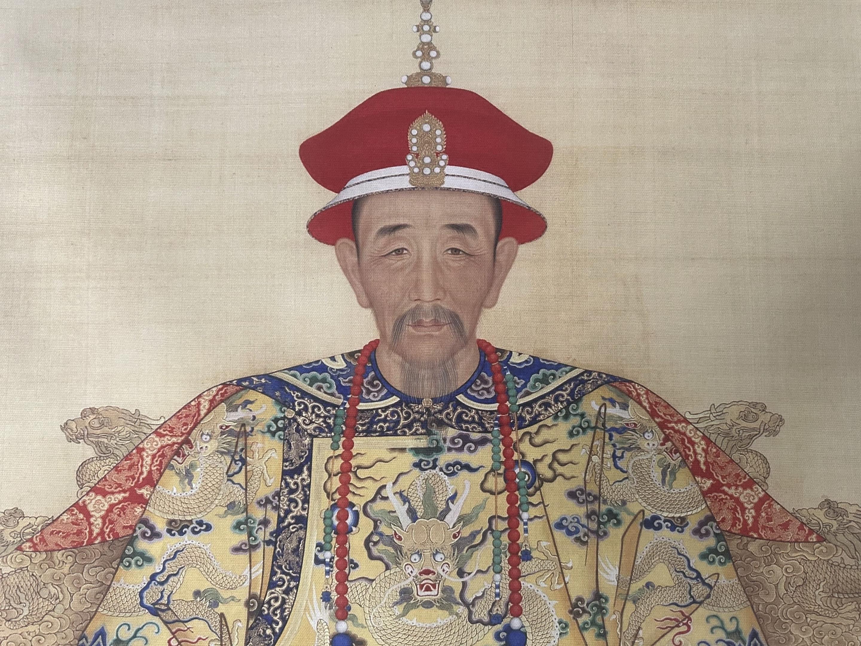 康熙帝夏朝服像细节展示～自藏