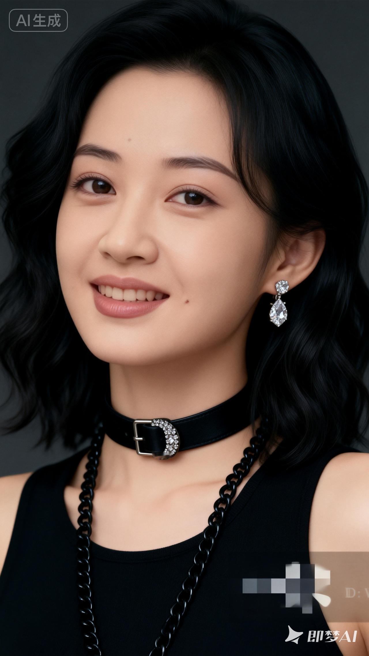 优雅黑丝绒，闪耀的耳环与颈链，尽显都市女性魅力！💎✨